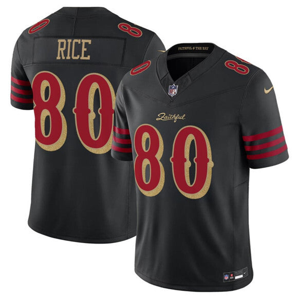 Men's Jerry Rice San Francisco 49ers Black 2025 Rivalries Collection F.U.S.E. Limited Jersey