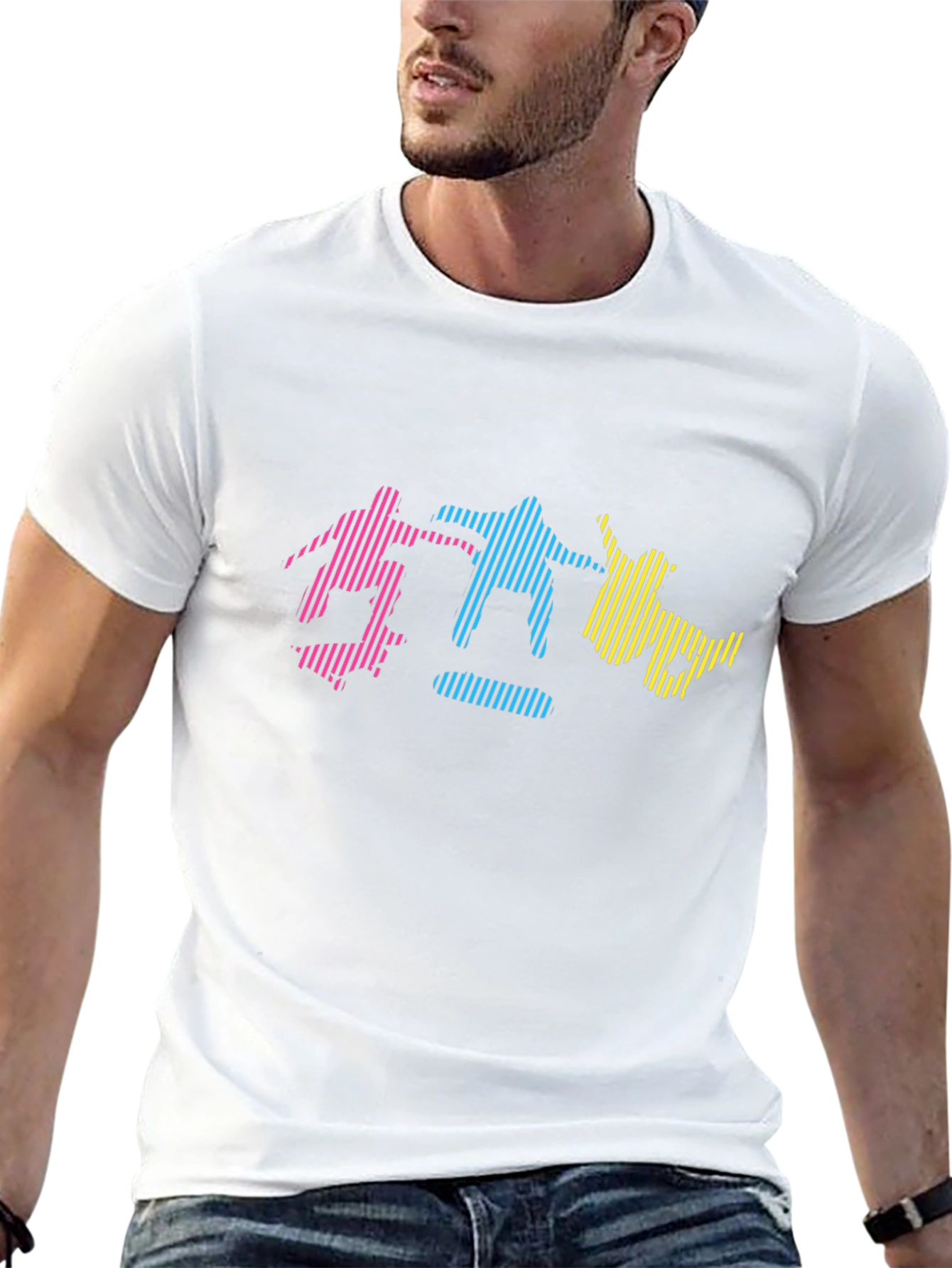Graphic Print T-Shirt - Skydiving Design
