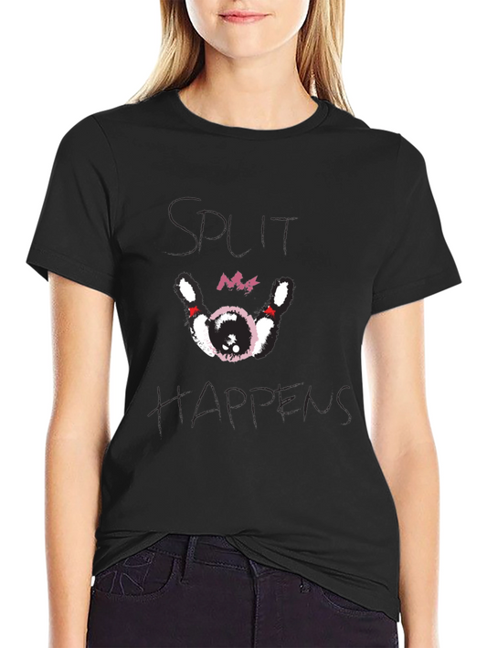 Split Happens Bowling T-Shirt - Black