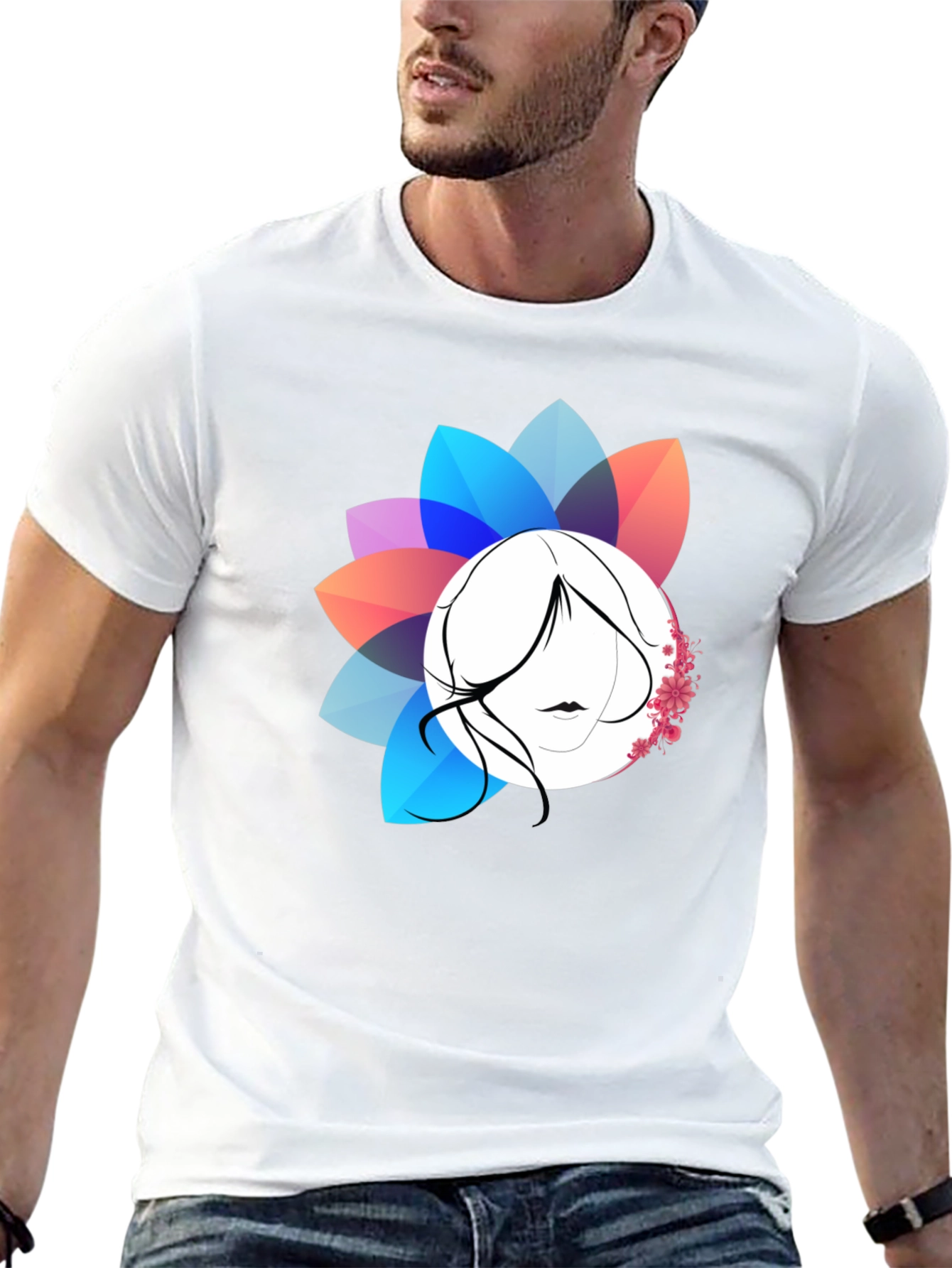 Floral Silhouette Graphic T-Shirt