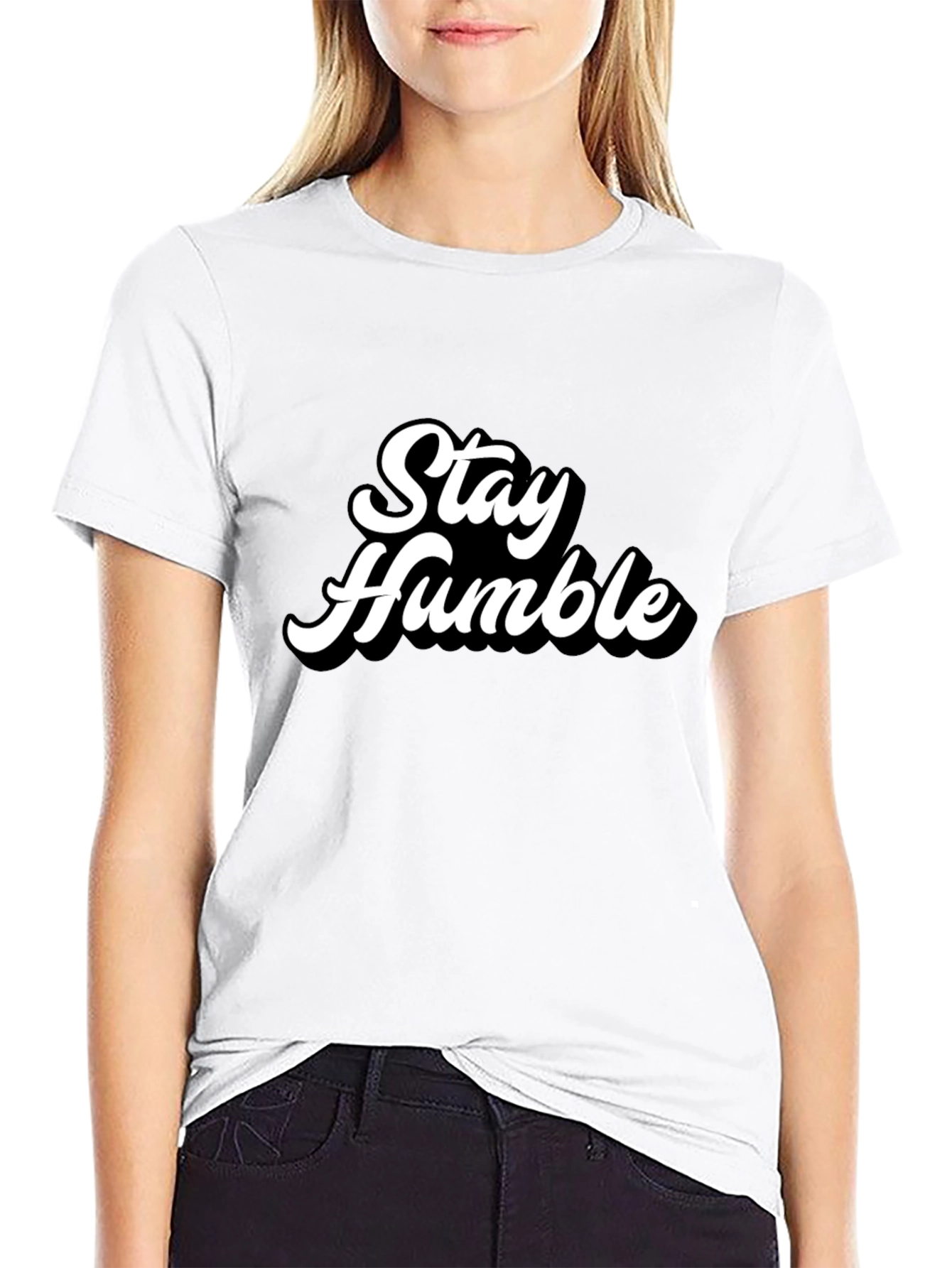 Stay Humble Black T-Shirt for Men