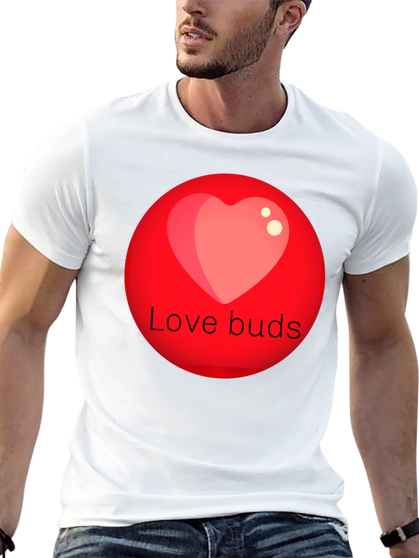 Love Buds Graphic Tee - Black Crew Neck