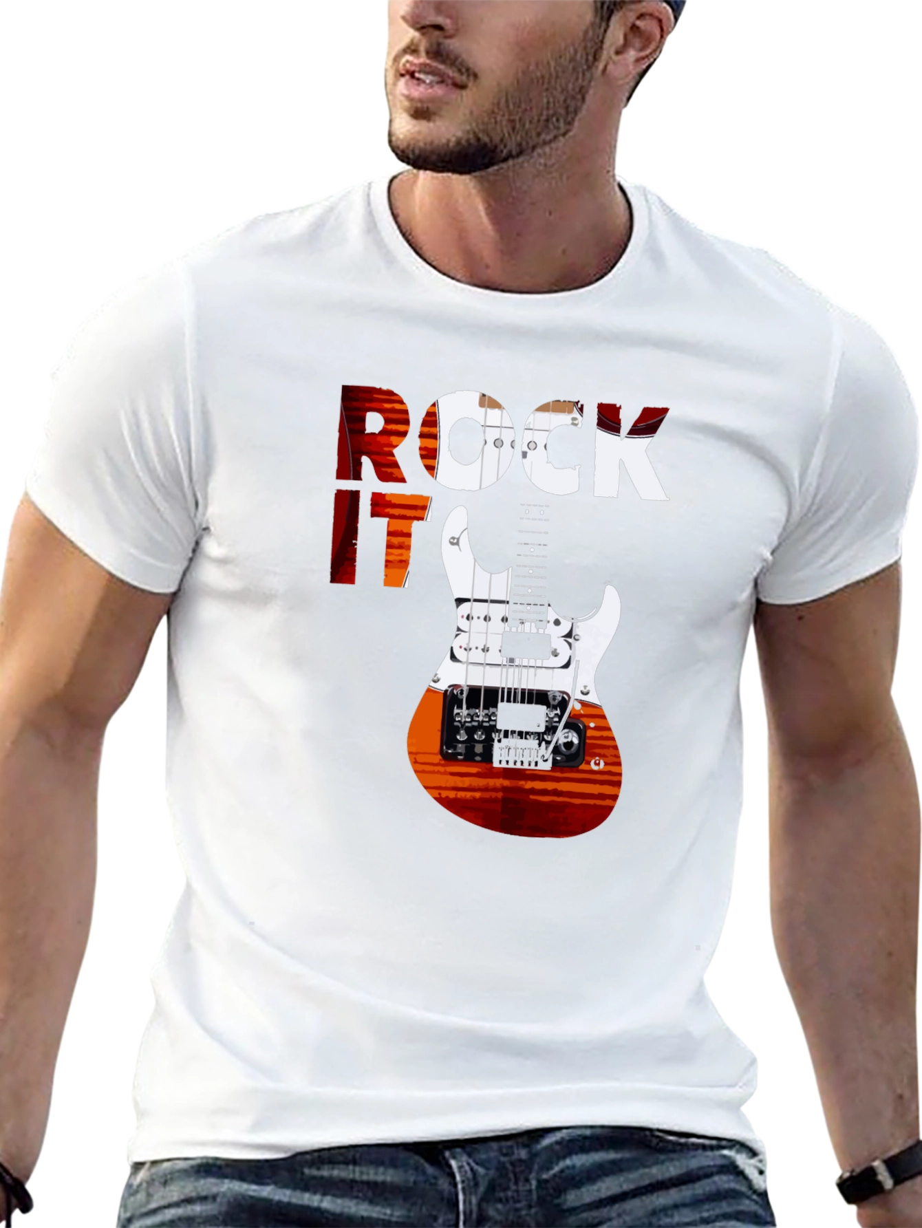 Rock It Guitar Graphic T-Shirt