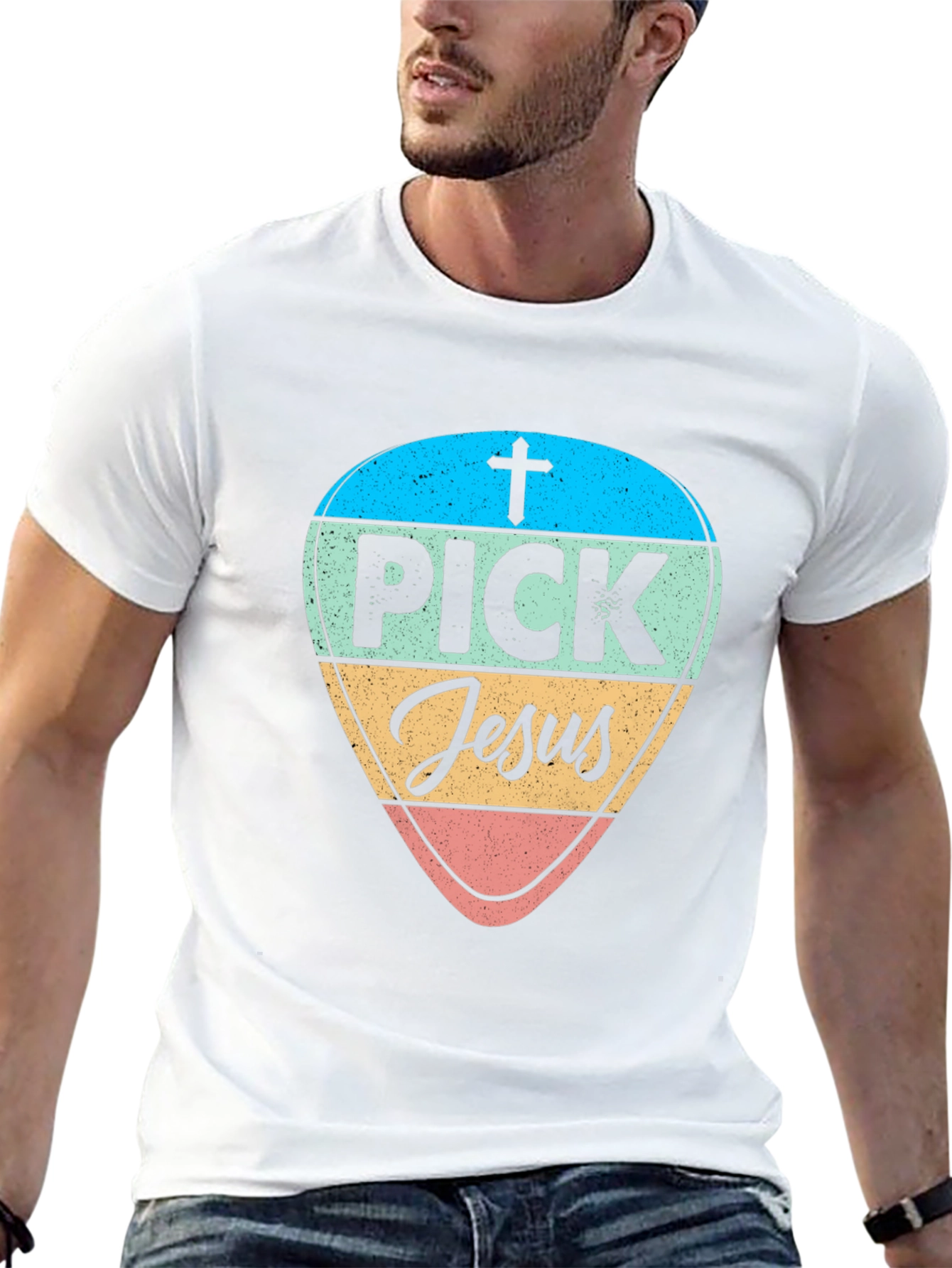 Pick Jesus Graphic T-Shirt - Christian Faith Tee