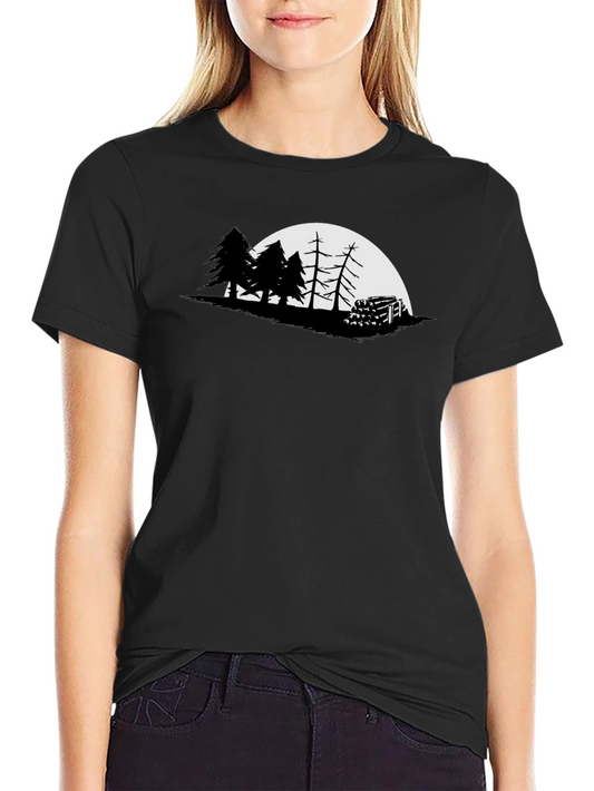 Nature Silhouette Graphic Tee - Mens Black T-Shirt