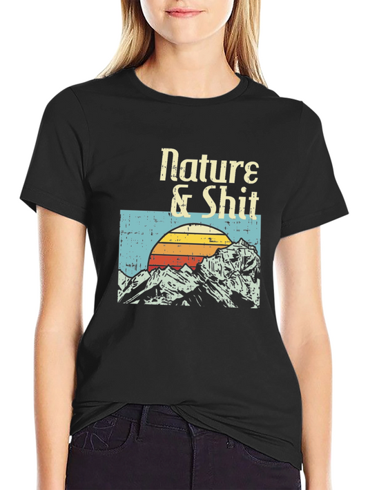 Nature & Shit Graphic Tee - Mountain Sunset T-Shirt