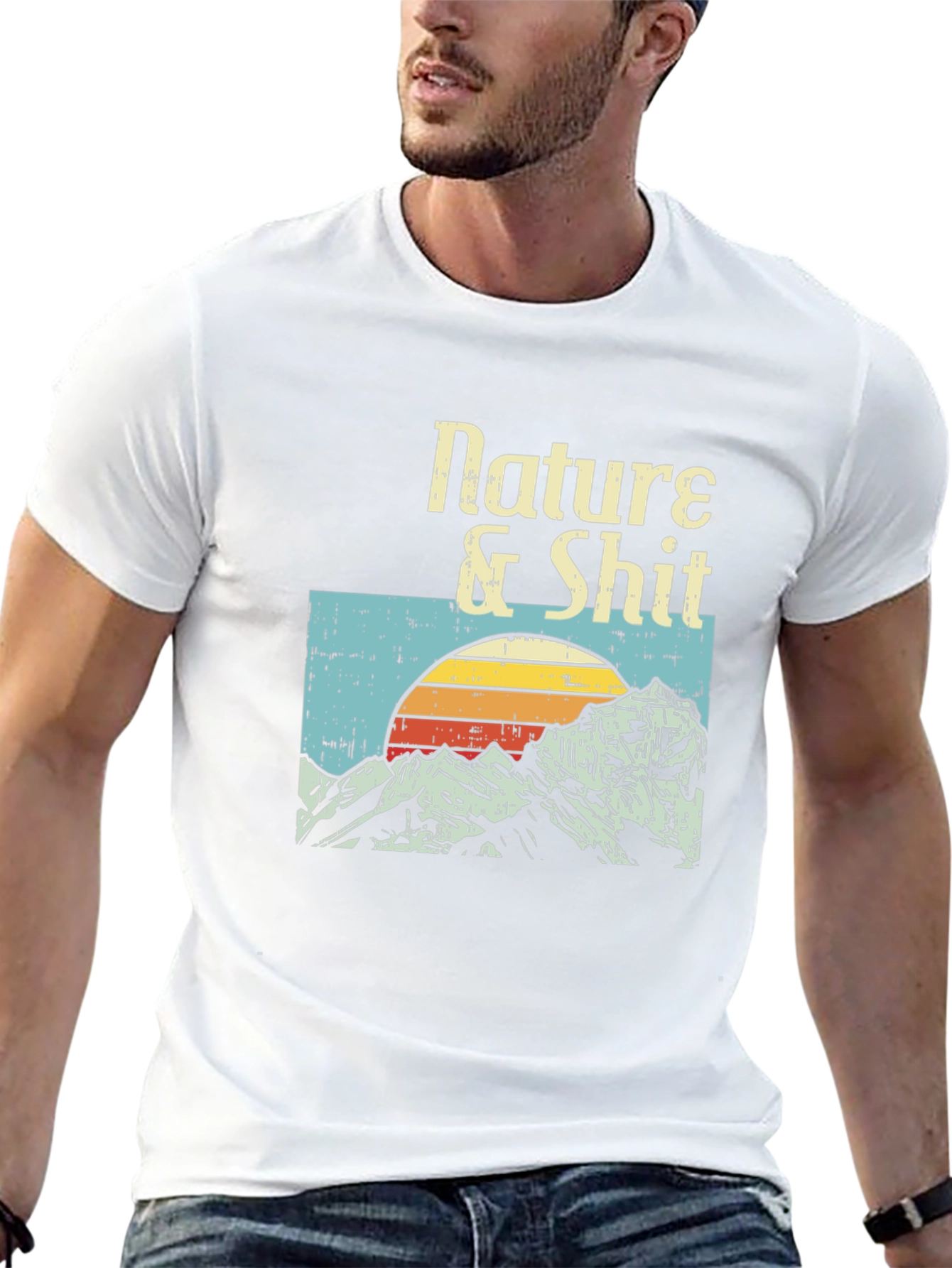 Nature & Shit Graphic Tee - Mountain Sunset T-Shirt