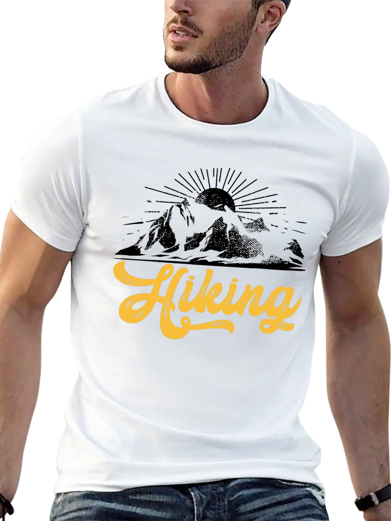 Hiking Graphic Black T-Shirt