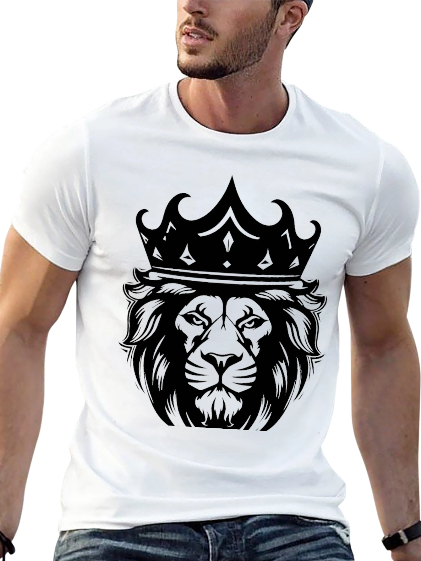 Lion King Graphic Tee - Black Cotton T-Shirt