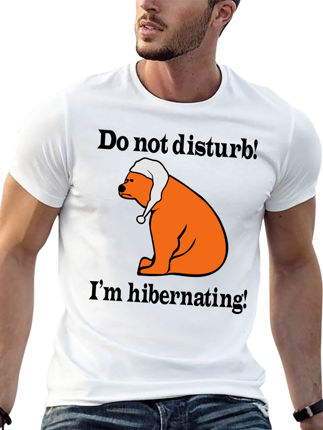 Hibernating Bear T-Shirt - Do Not Disturb Sleep Tee
