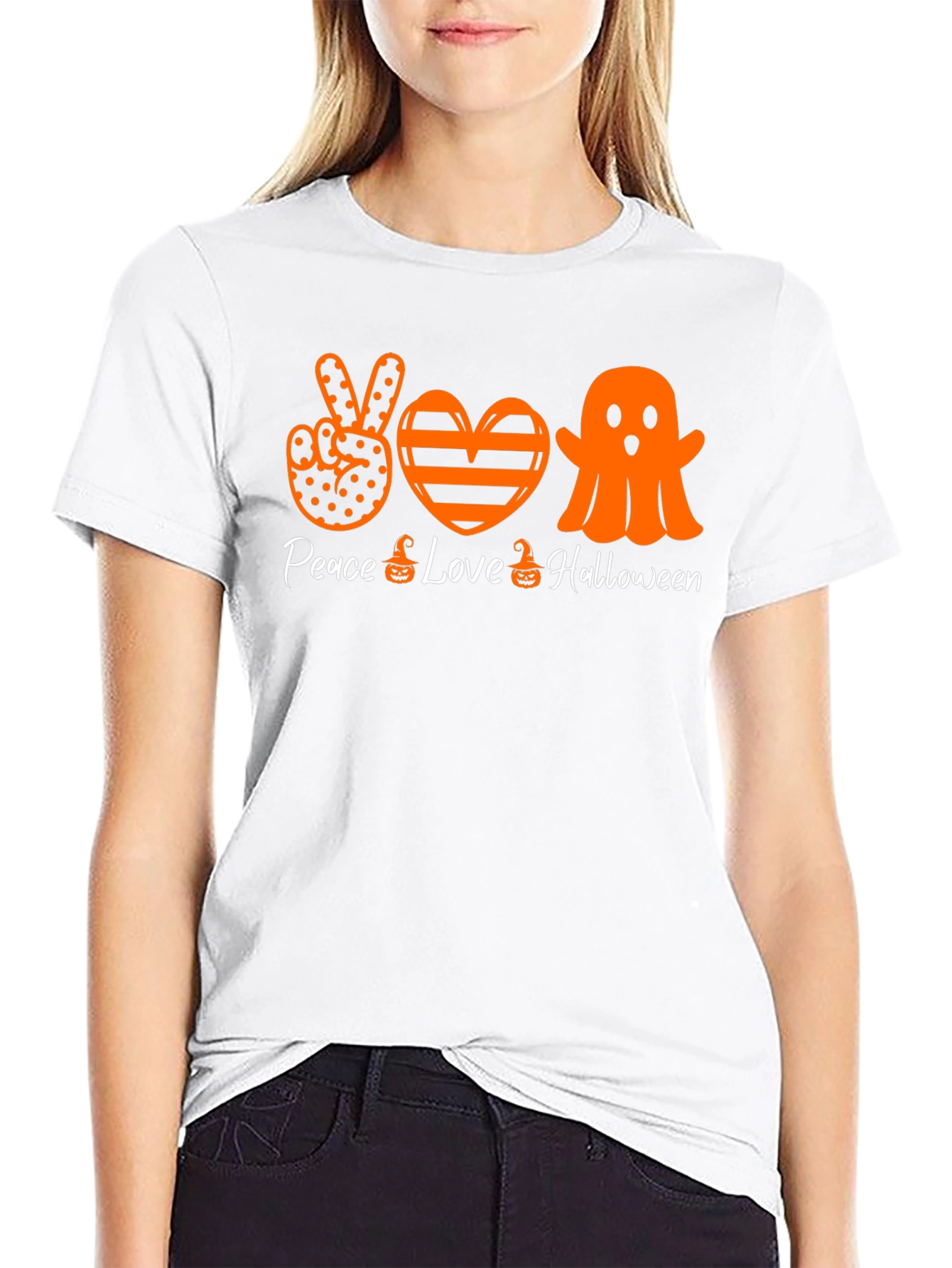 Peace Love Halloween T-Shirt