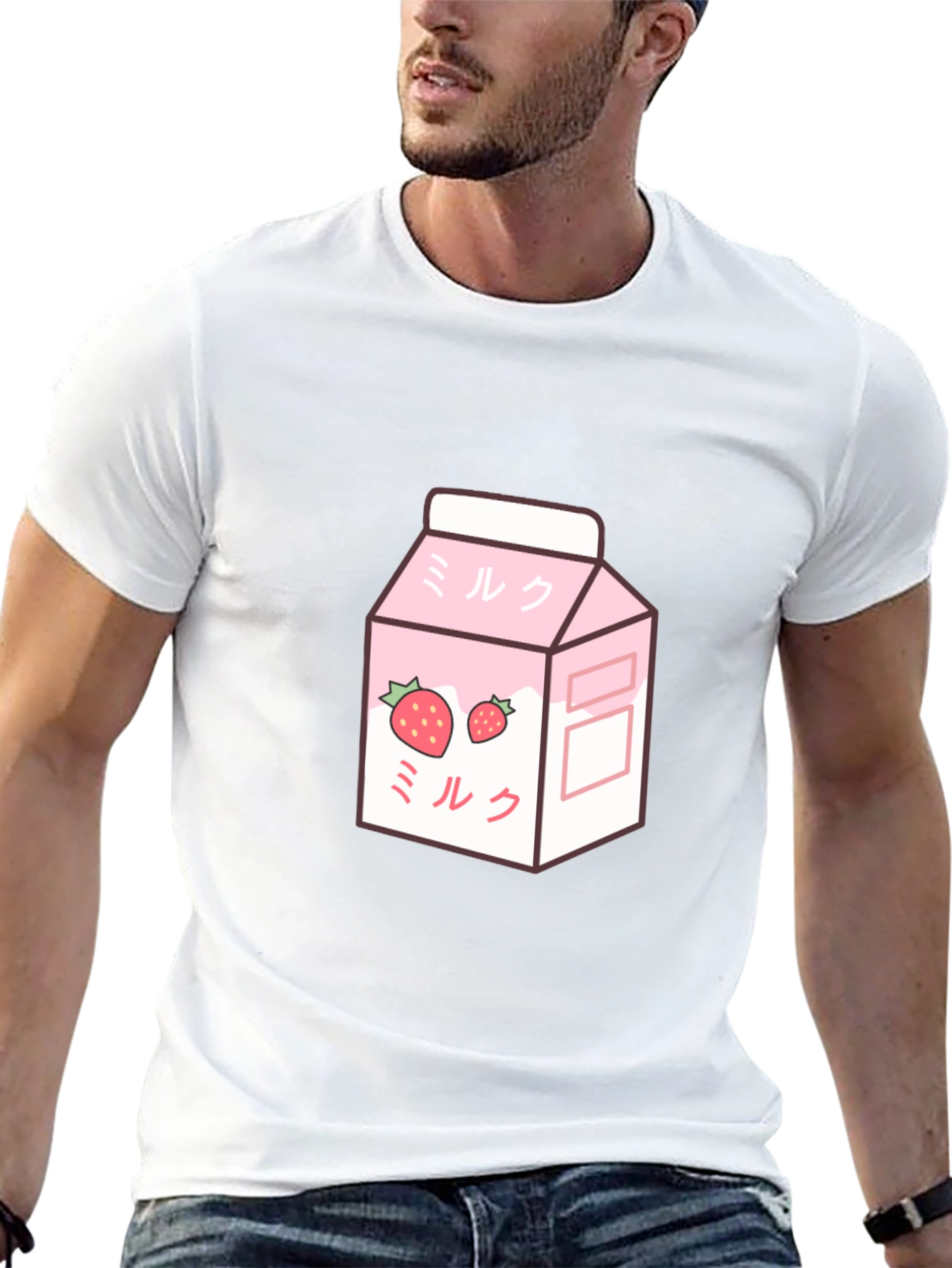 Strawberry Milk T-Shirt - Kawaii Style Black Tee