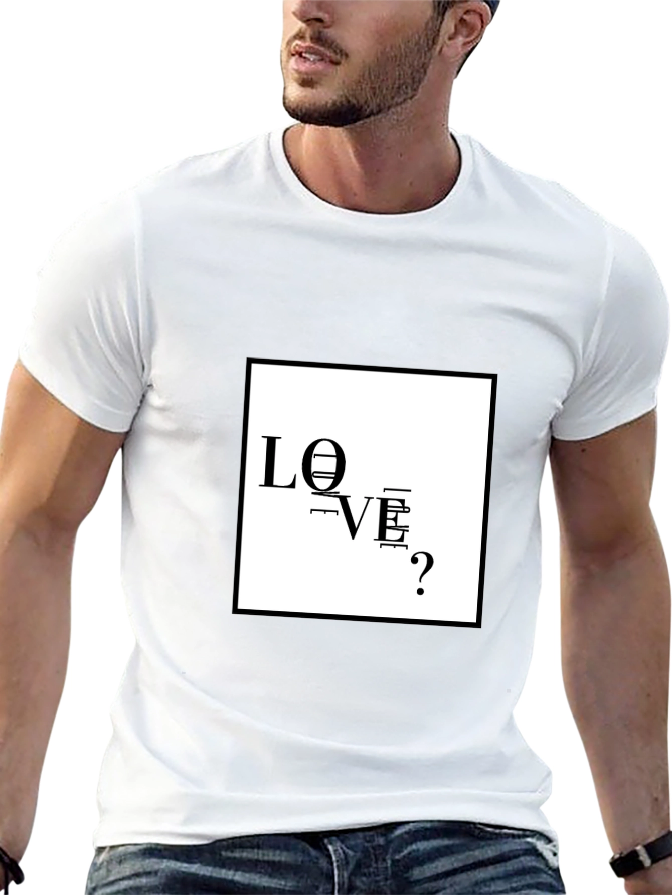 Love Question Black T-Shirt - Modern Graphic Tee