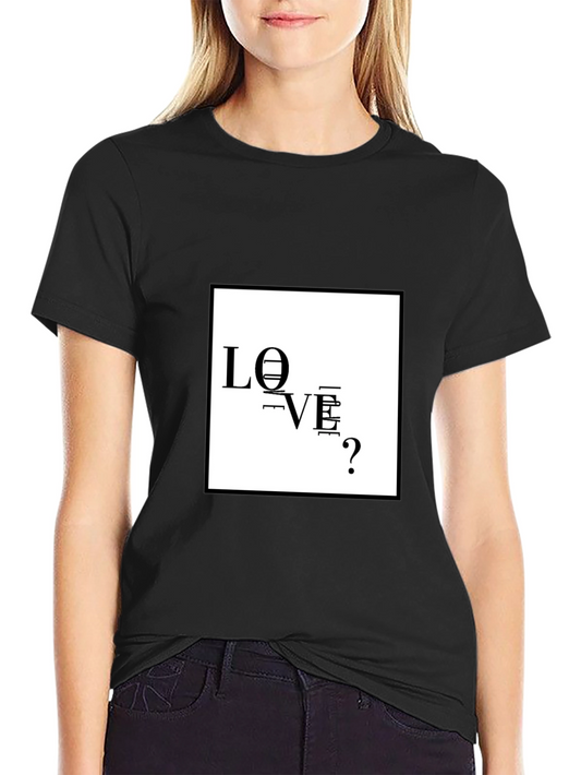 Love Question Black T-Shirt - Modern Graphic Tee