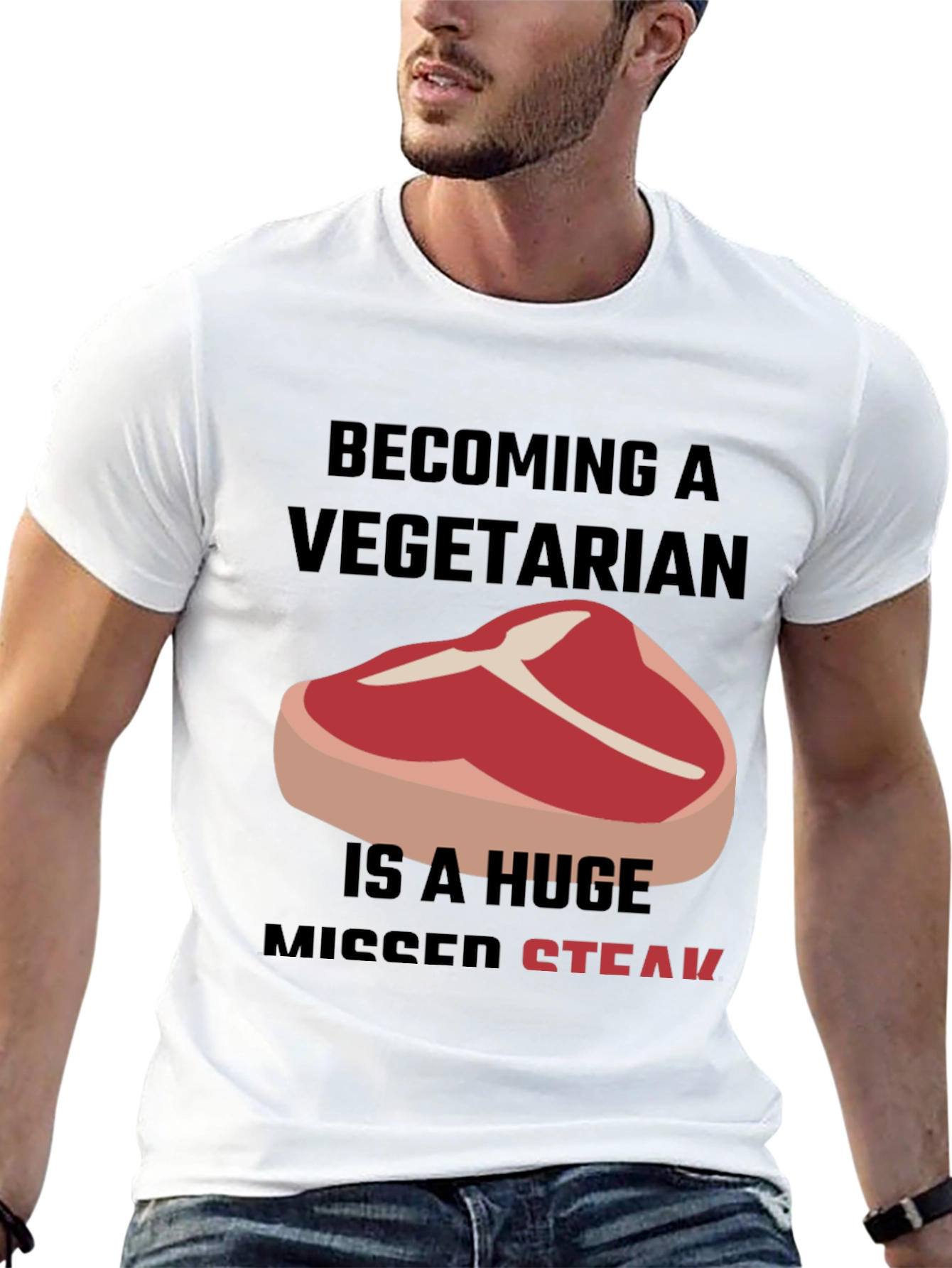 Becoming A Vegetarian Missed Steak T-Shirt