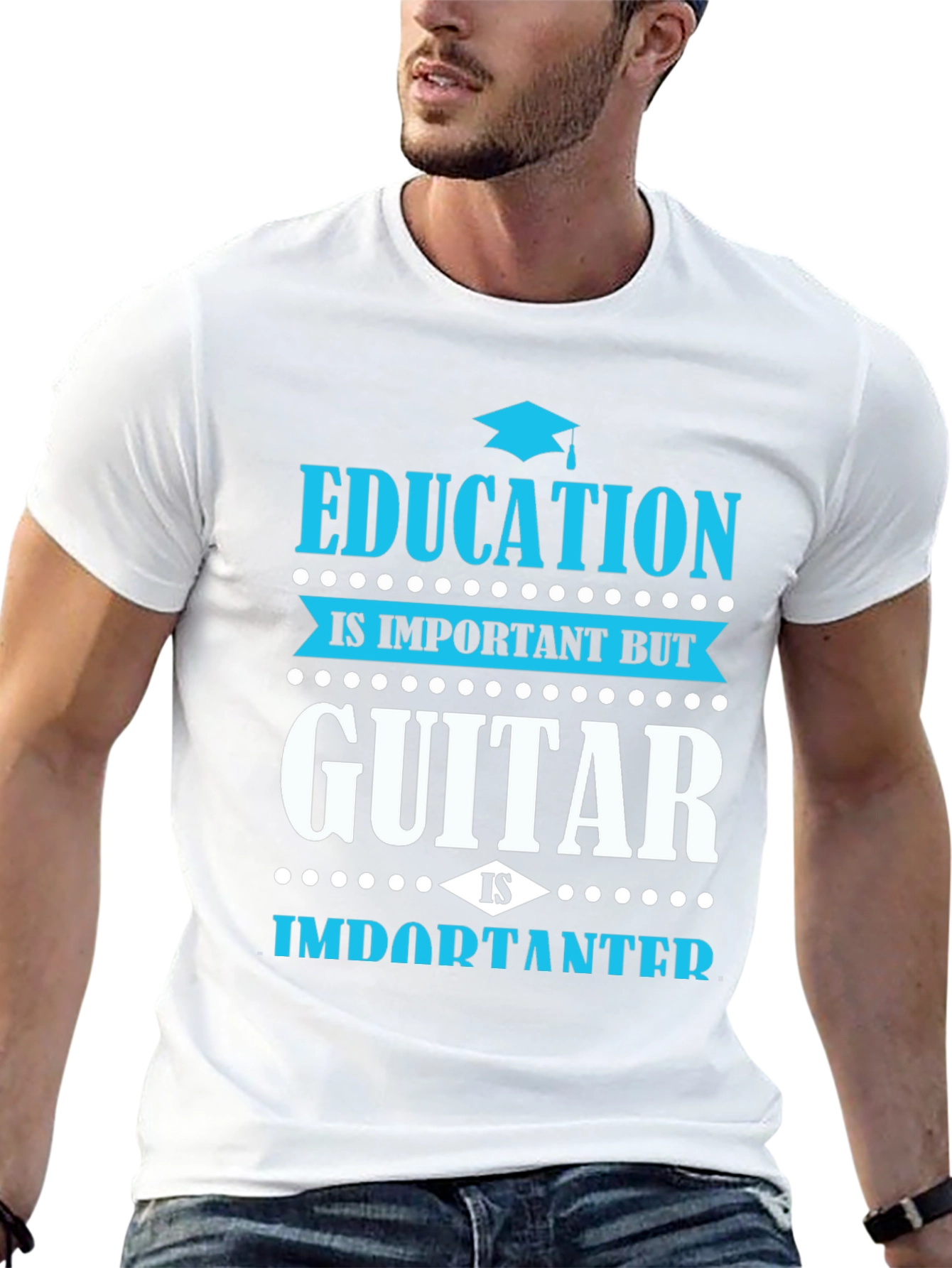 Education vs. Guitar T-Shirt