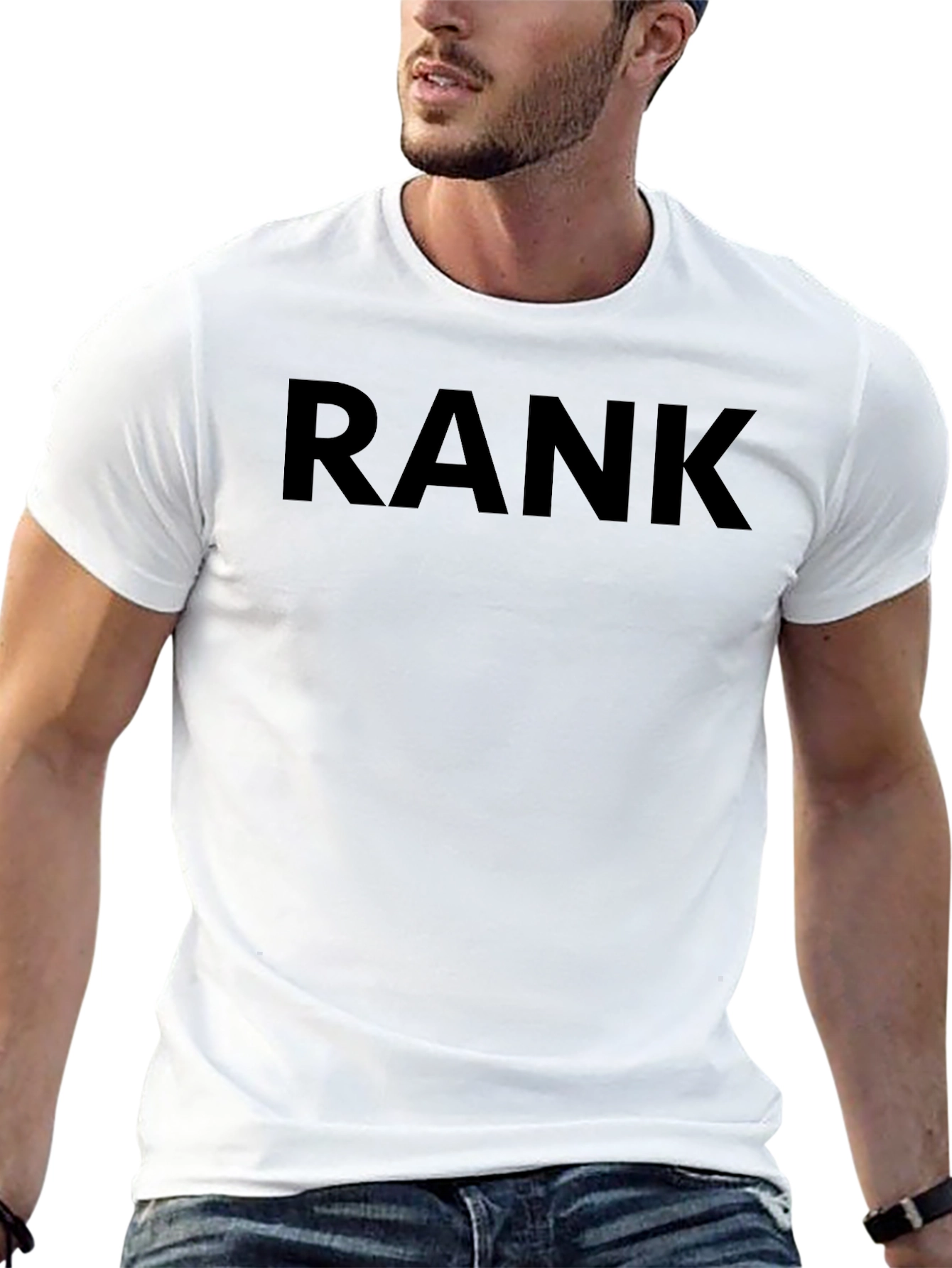 Rank Graphic Tee - Stylish Black Cotton T-Shirt