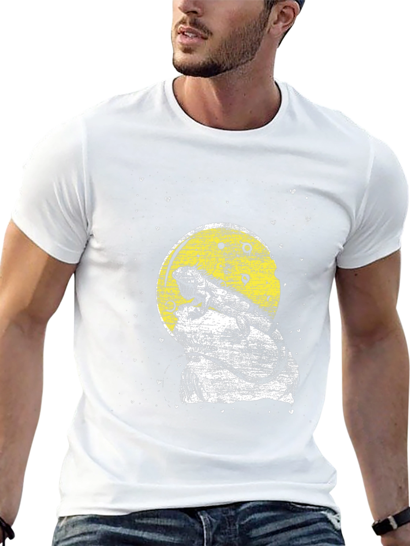 Iguana Moon Mens Graphic T-Shirt