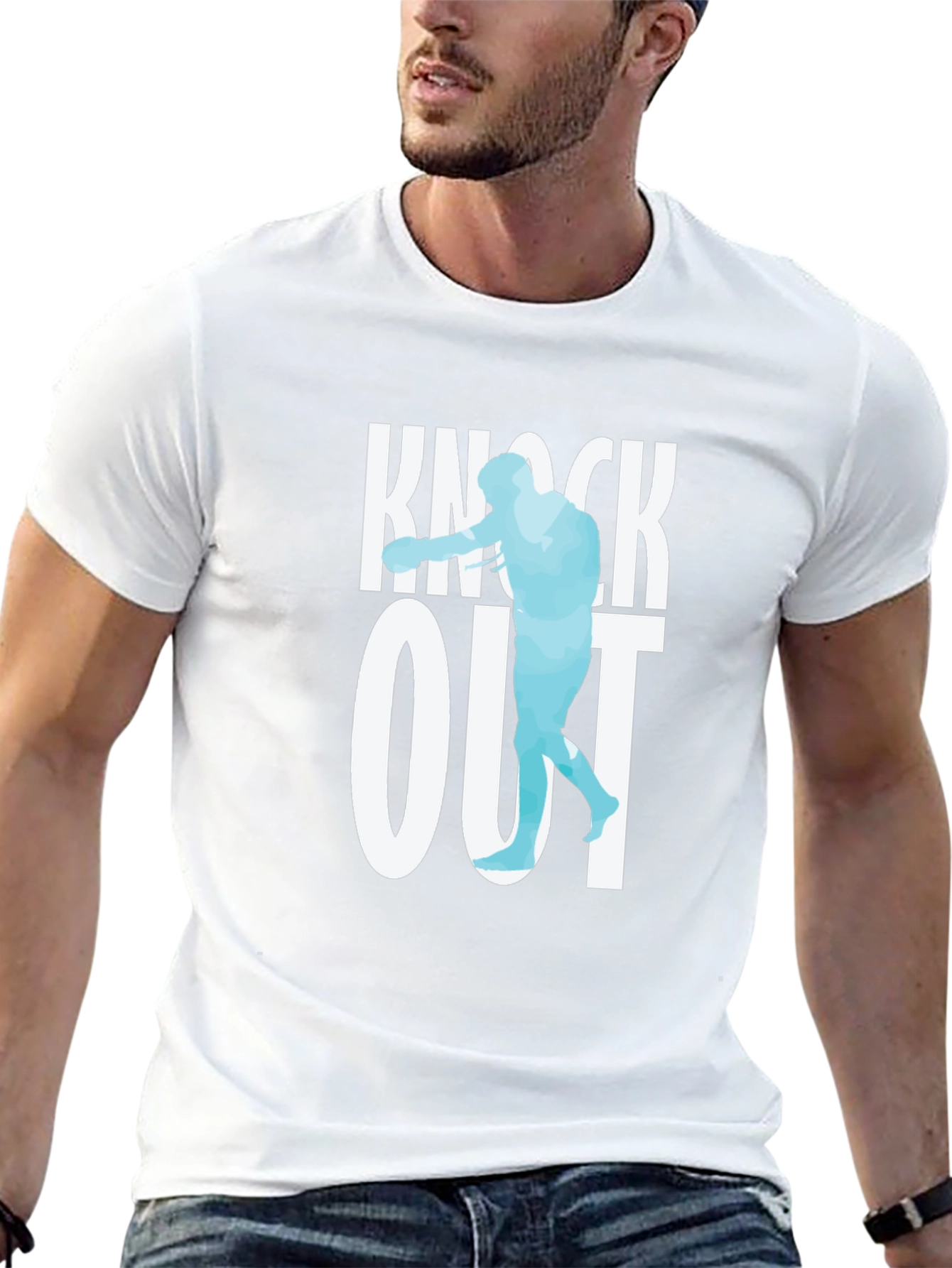 Knockout Boxing Graphic Print T-Shirt