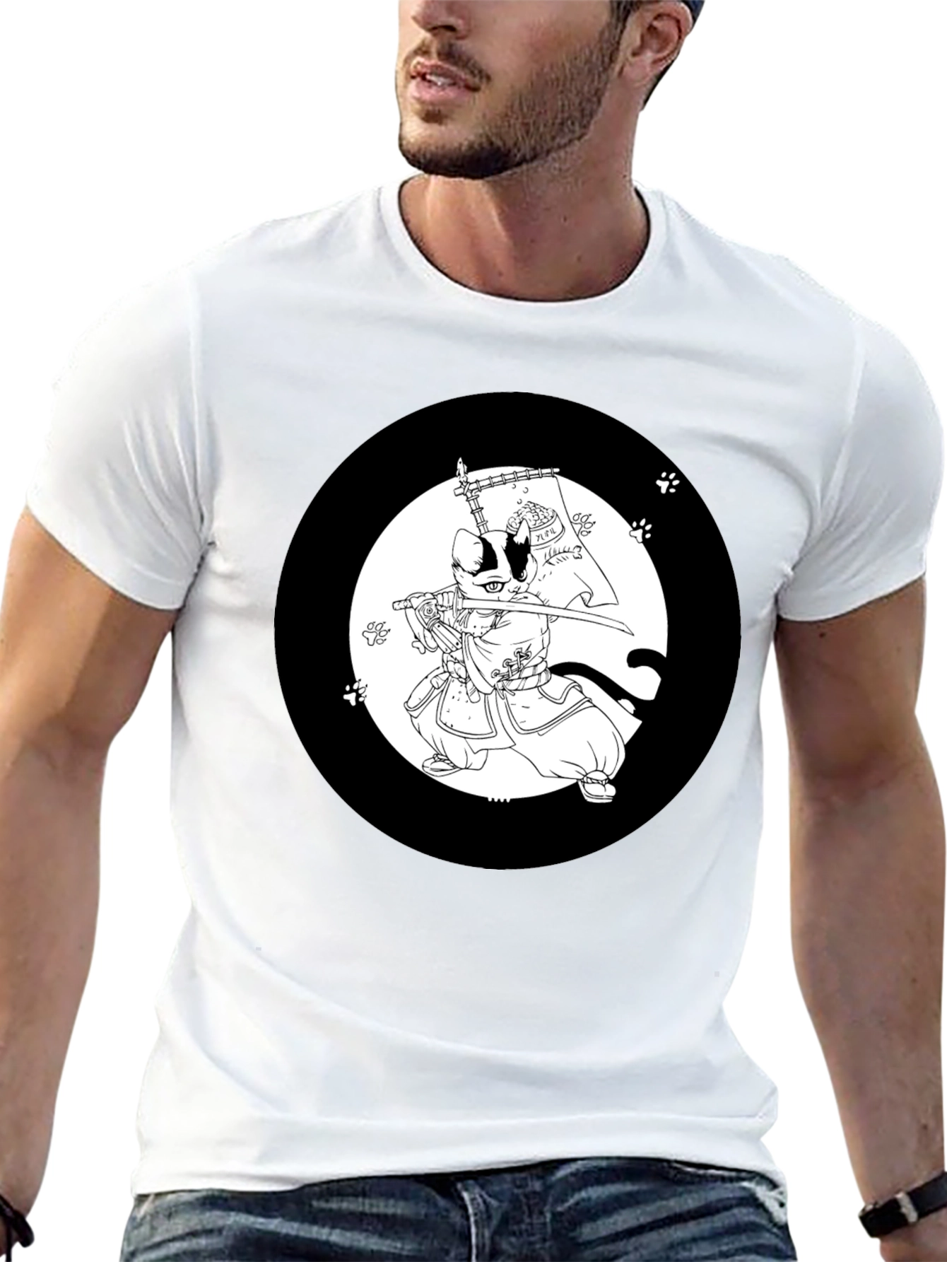 Samurai Cat T-Shirt: Cool Graphic Tee