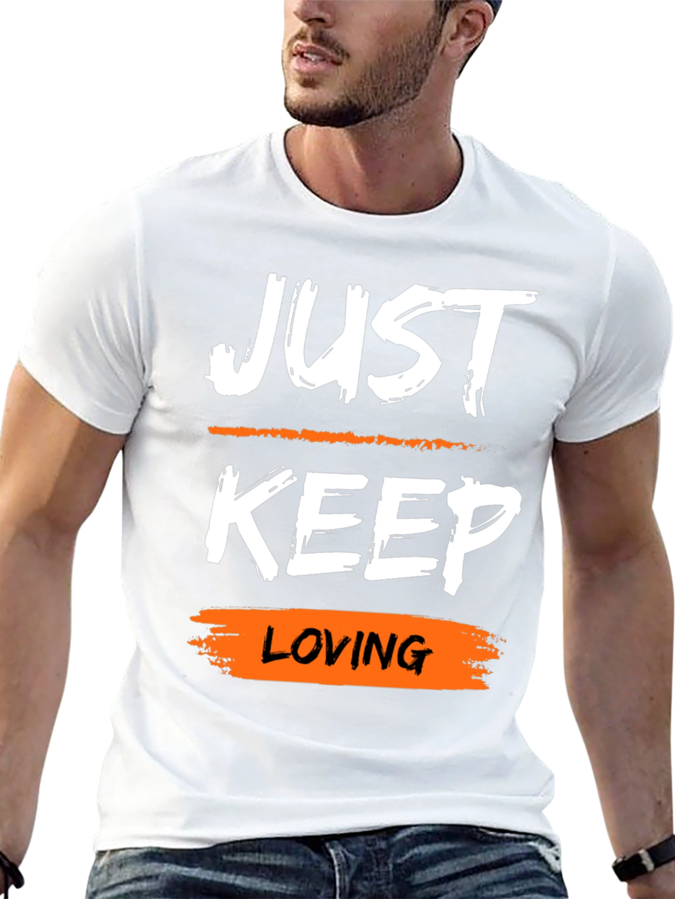 Just Keep Loving Graphic Tee - Trendy Casual Style