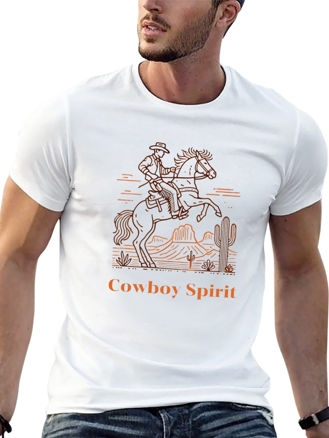 Cowboy Spirit Graphic Tee - Western Design