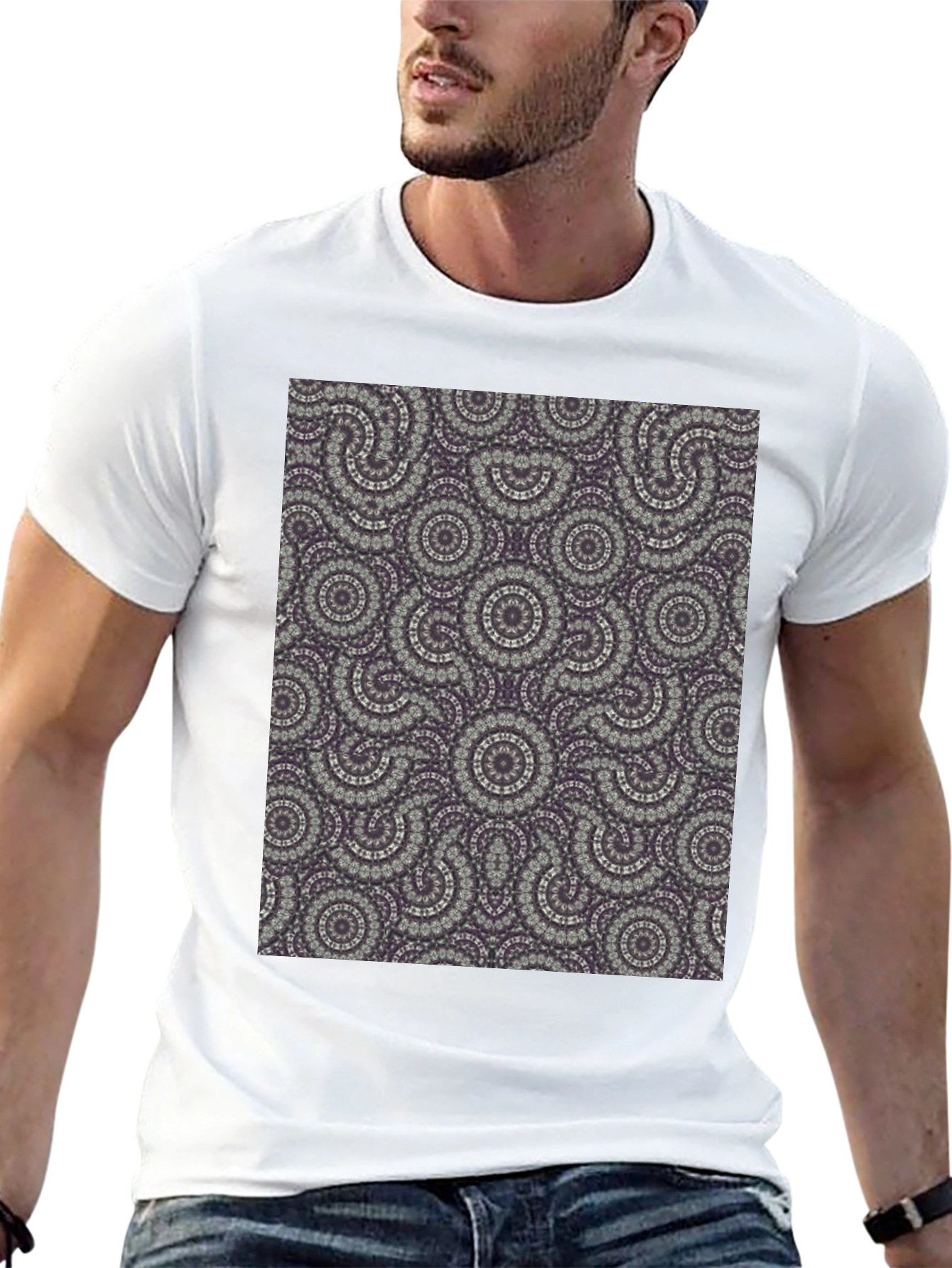 Patterned Tee: Unique Graphic Print