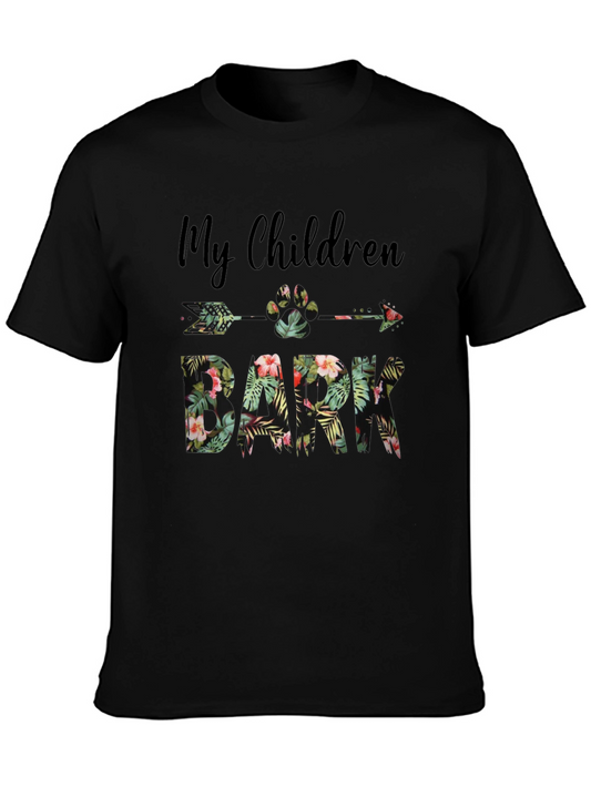 My Children Walk All Over Me Floral Paw Print T-Shirt