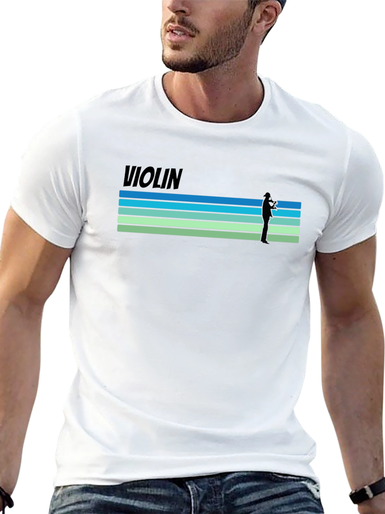 Violin Retro Style T-Shirt - Music Lover Tee
