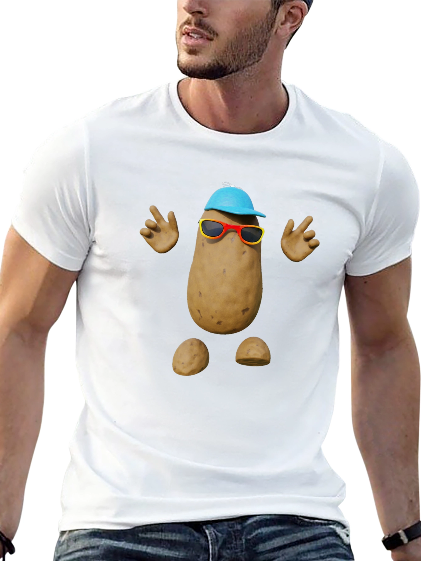 Funny Potato Graphic Tee - Quirky Humor T-Shirt