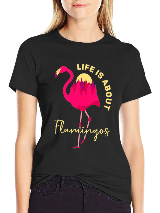 Flamingo Life Black Tee