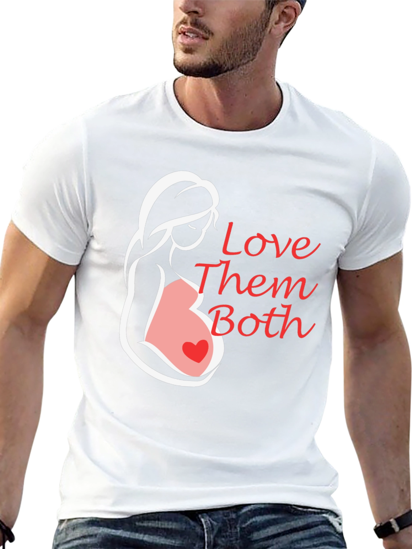 Love Them Both Pregnancy T-Shirt