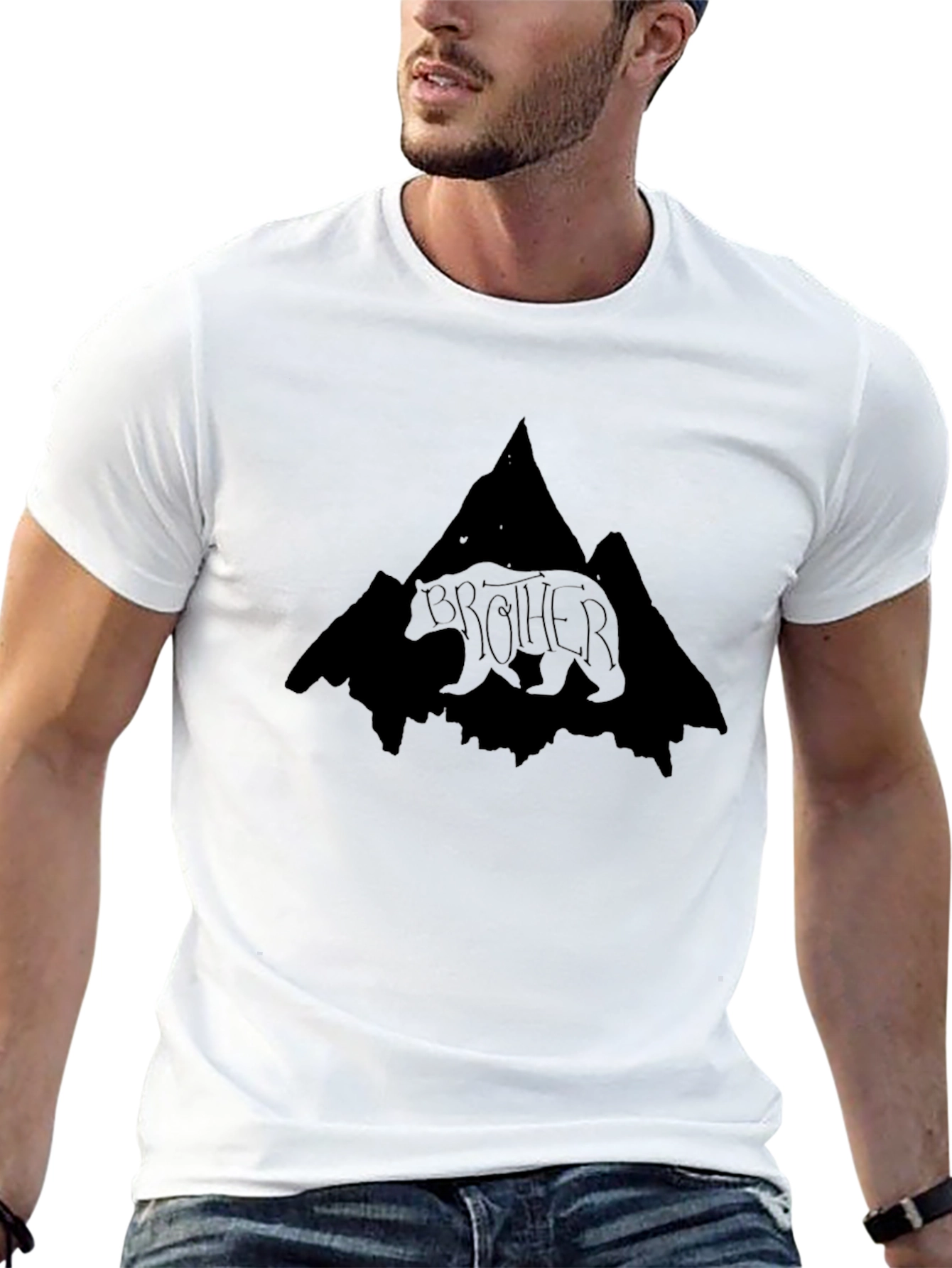 Brother Bear Mountain Graphic Tee - Black