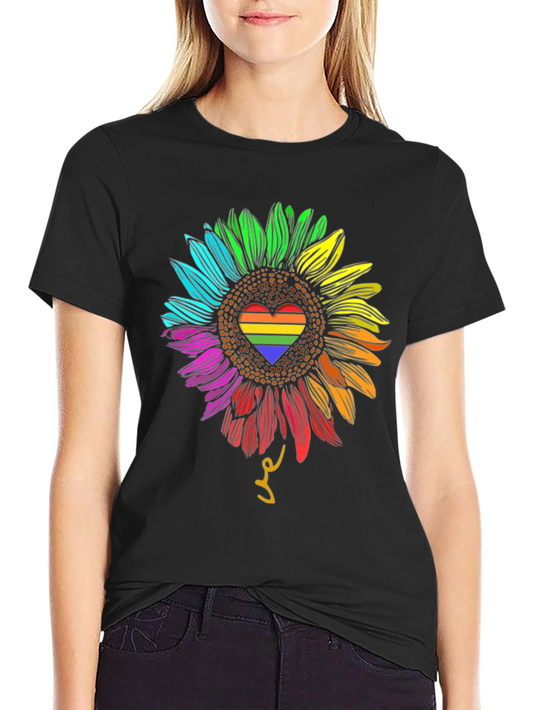 Rainbow Sunflower Pride T-Shirt