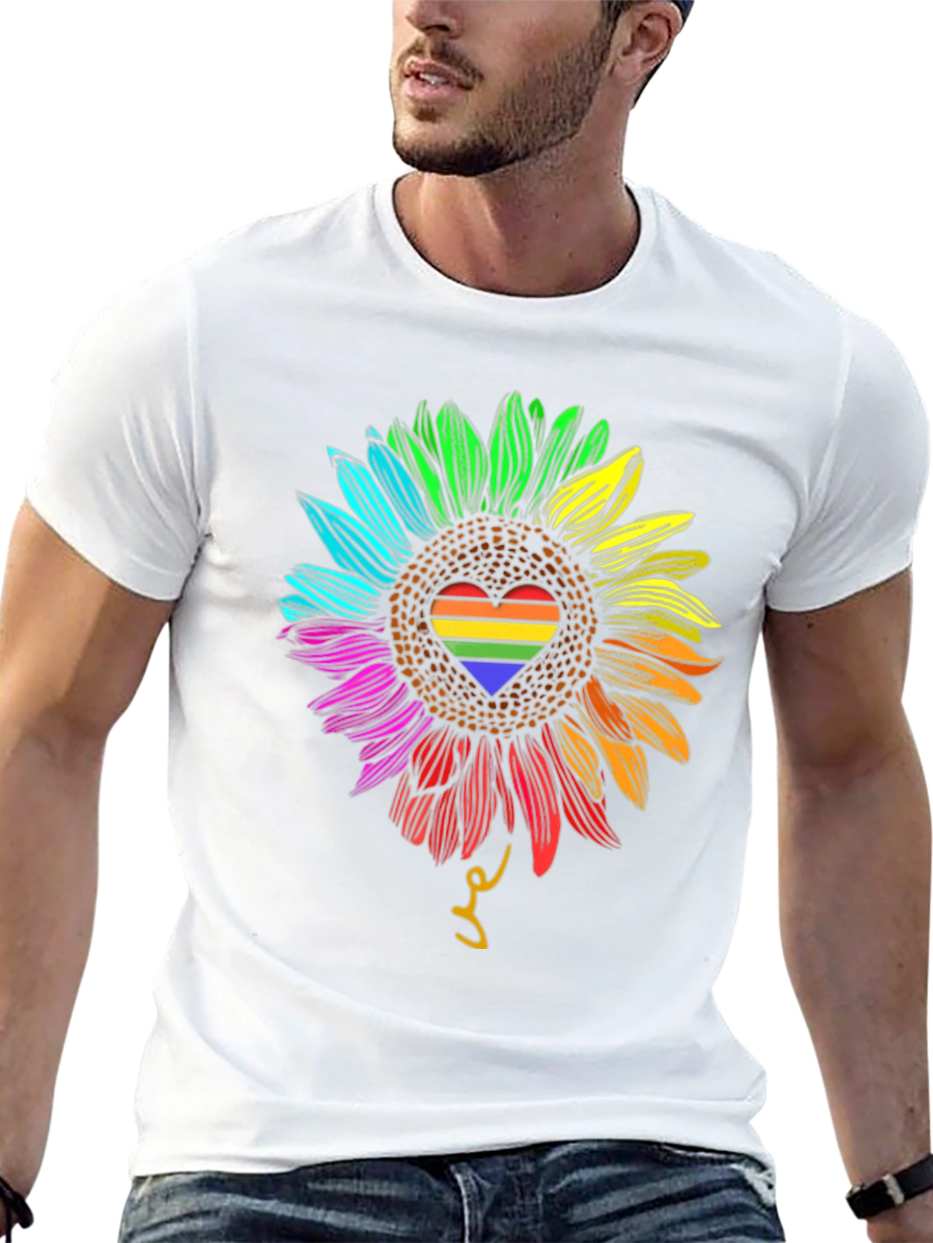 Rainbow Sunflower Pride T-Shirt