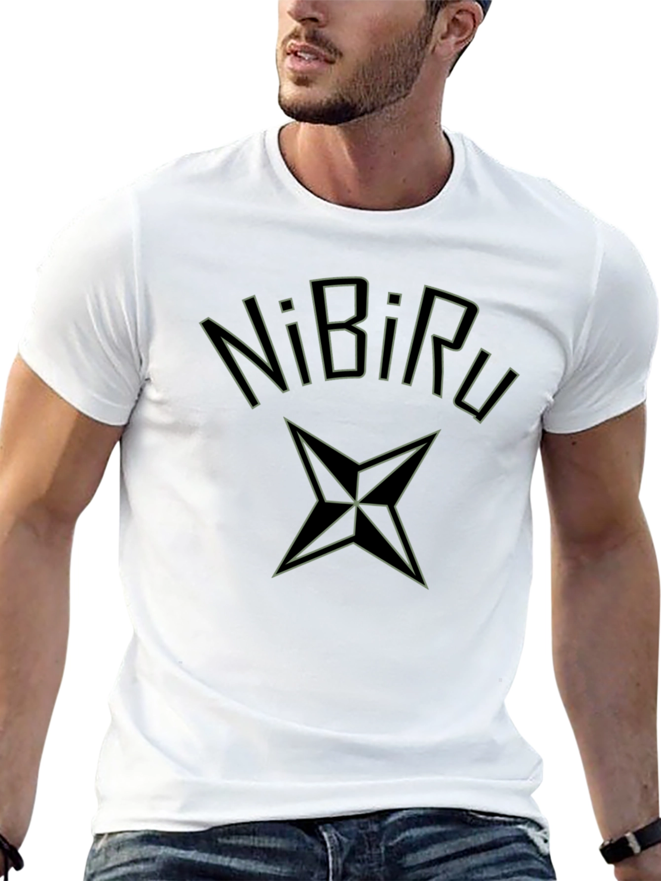 Nibiru Graphic Print Black T-Shirt