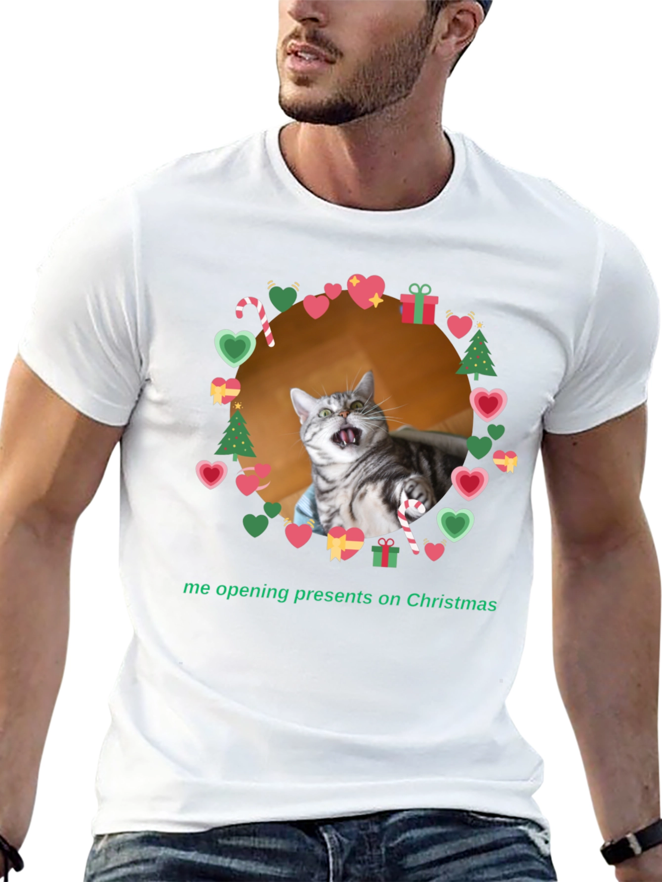 Funny Cat Christmas T-Shirt