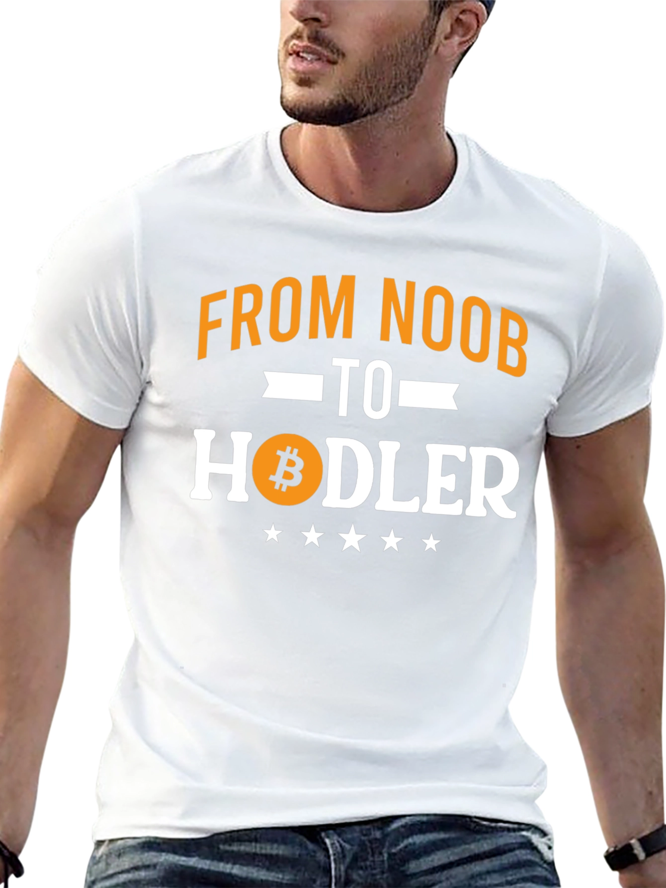 From Noob to Hodler Bitcoin T-Shirt - Crypto Tee