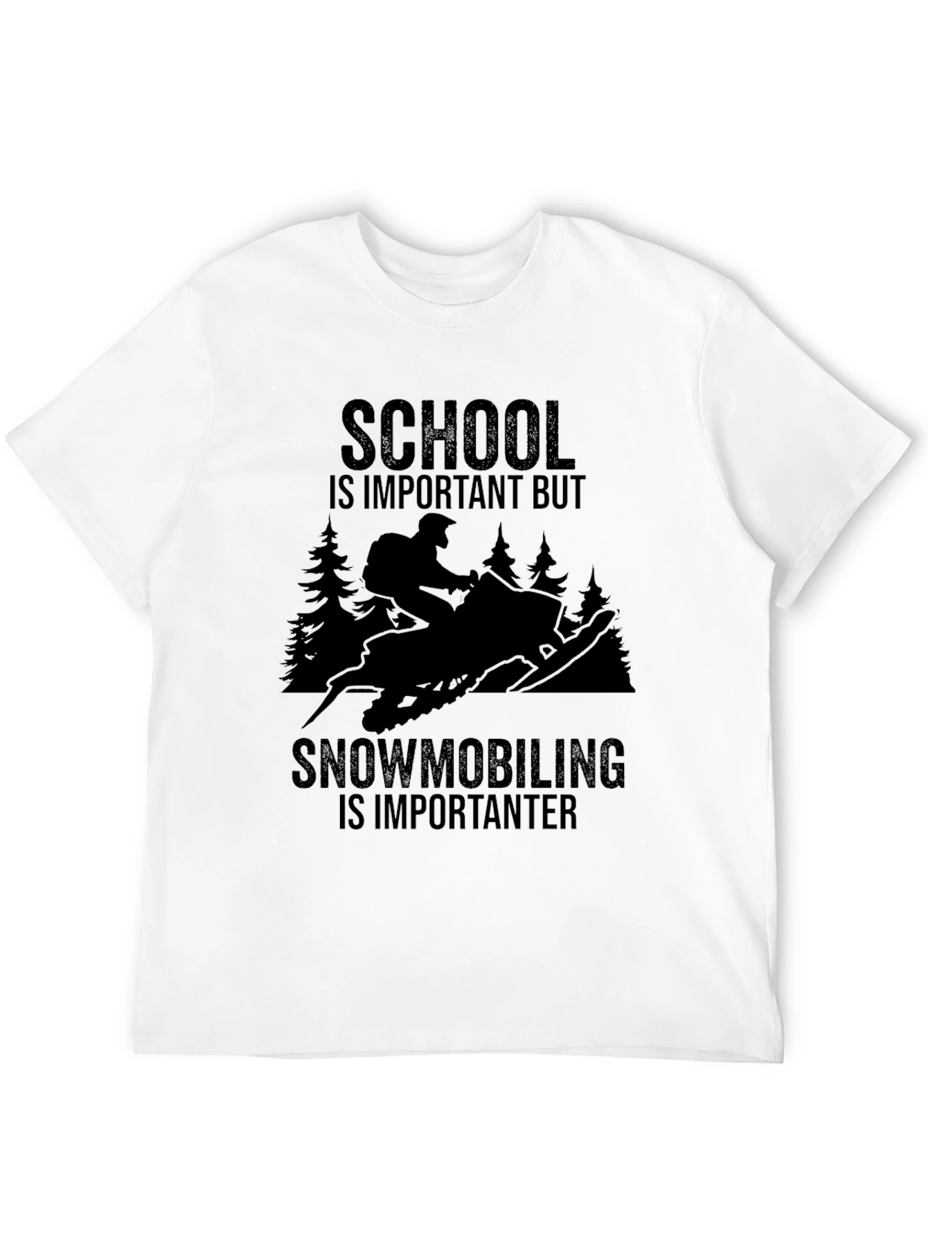 Snowmobiling is Importanter Black T-Shirt