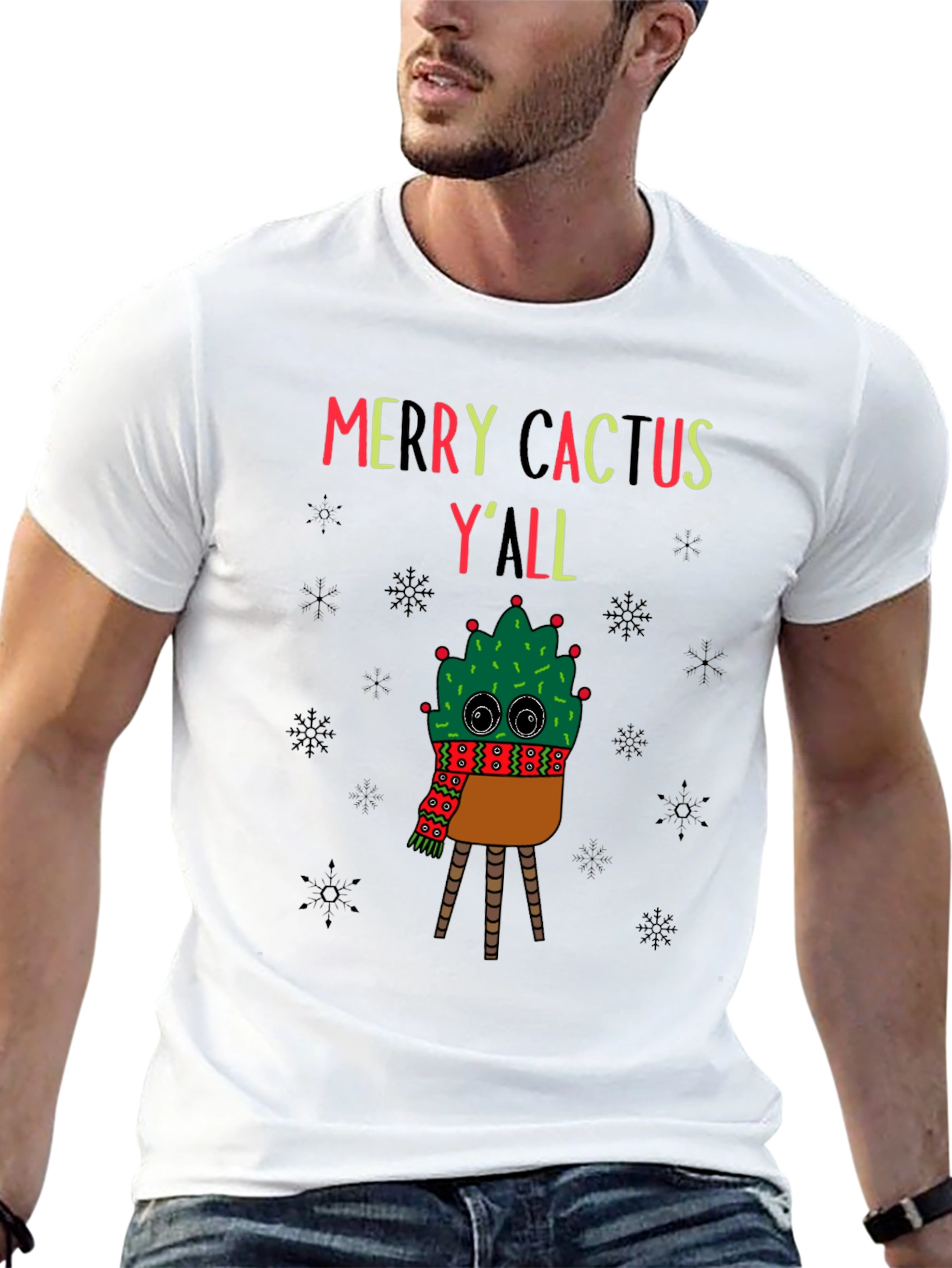 Merry Cactus Yall Holiday T-Shirt