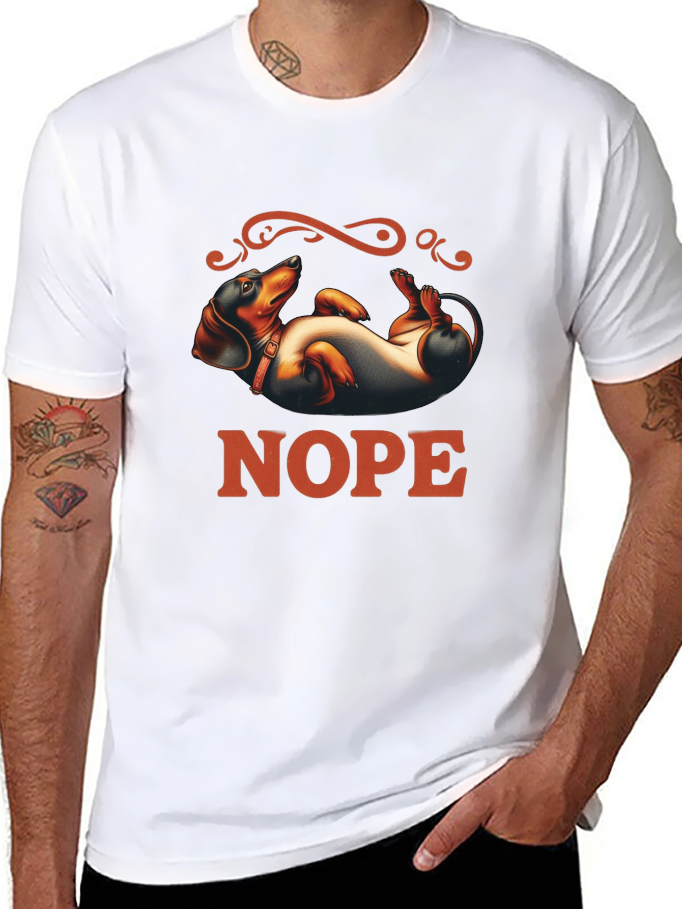 Nope Dachshund T-Shirt - Funny Dog Lover Tee