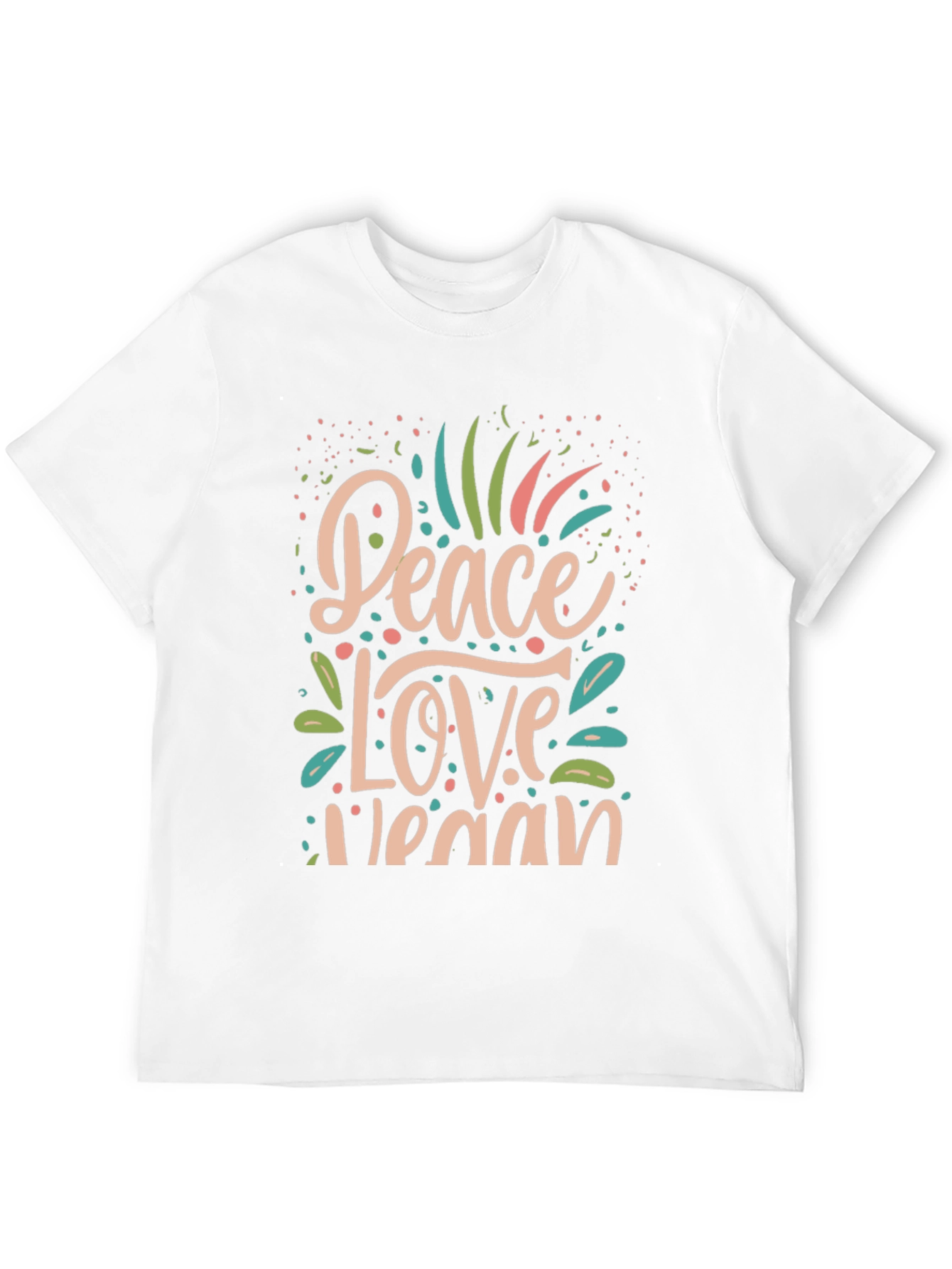 Peace Love Vegan Graphic T-Shirt