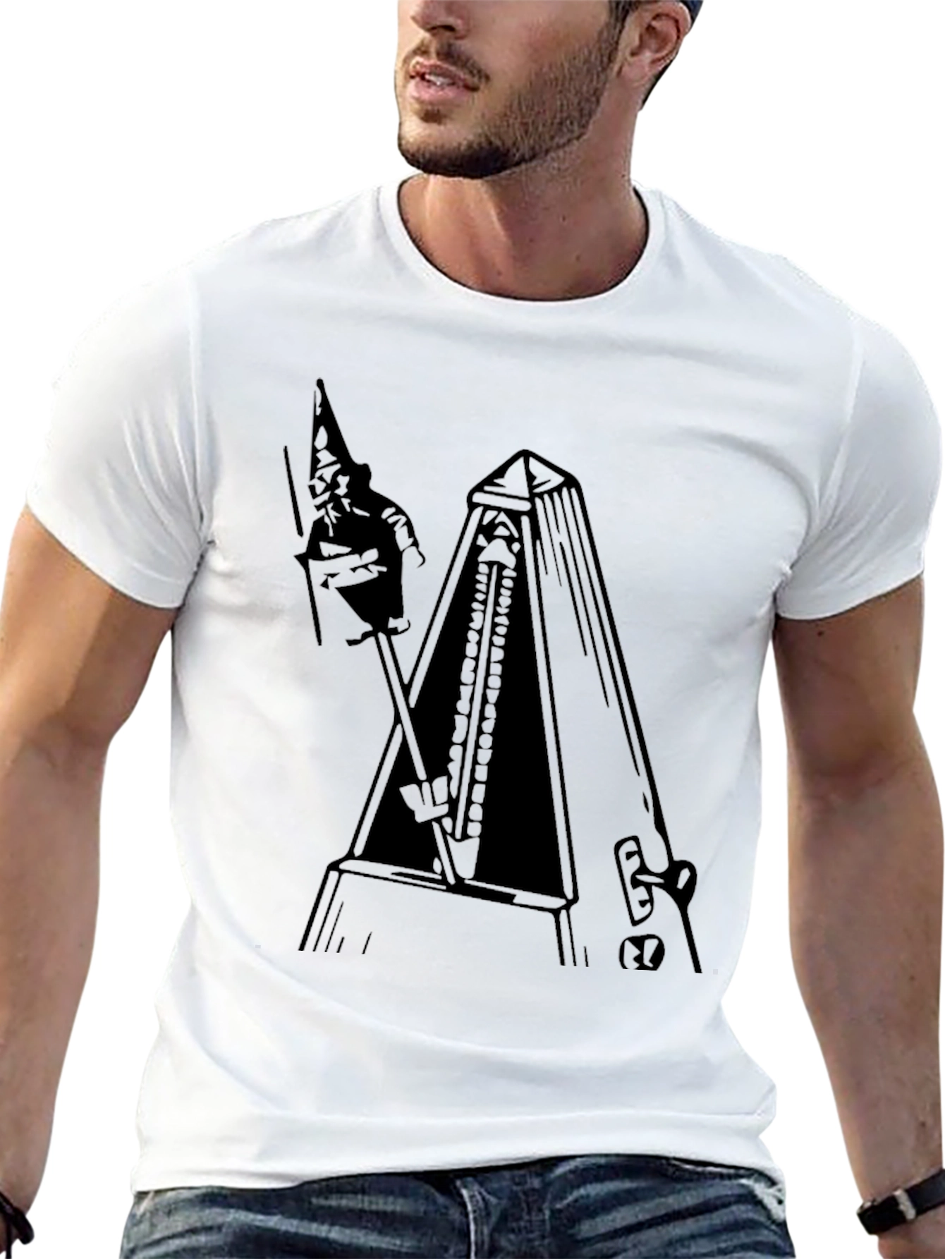 Metronome Wizard Black Graphic Tee