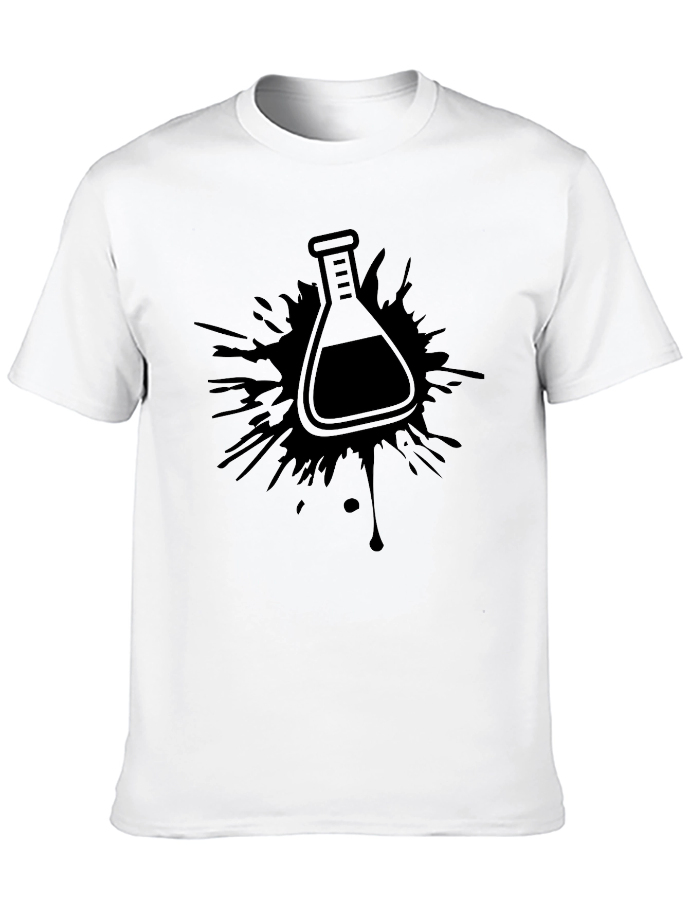 Science Beaker Splatter Graphic T-Shirt