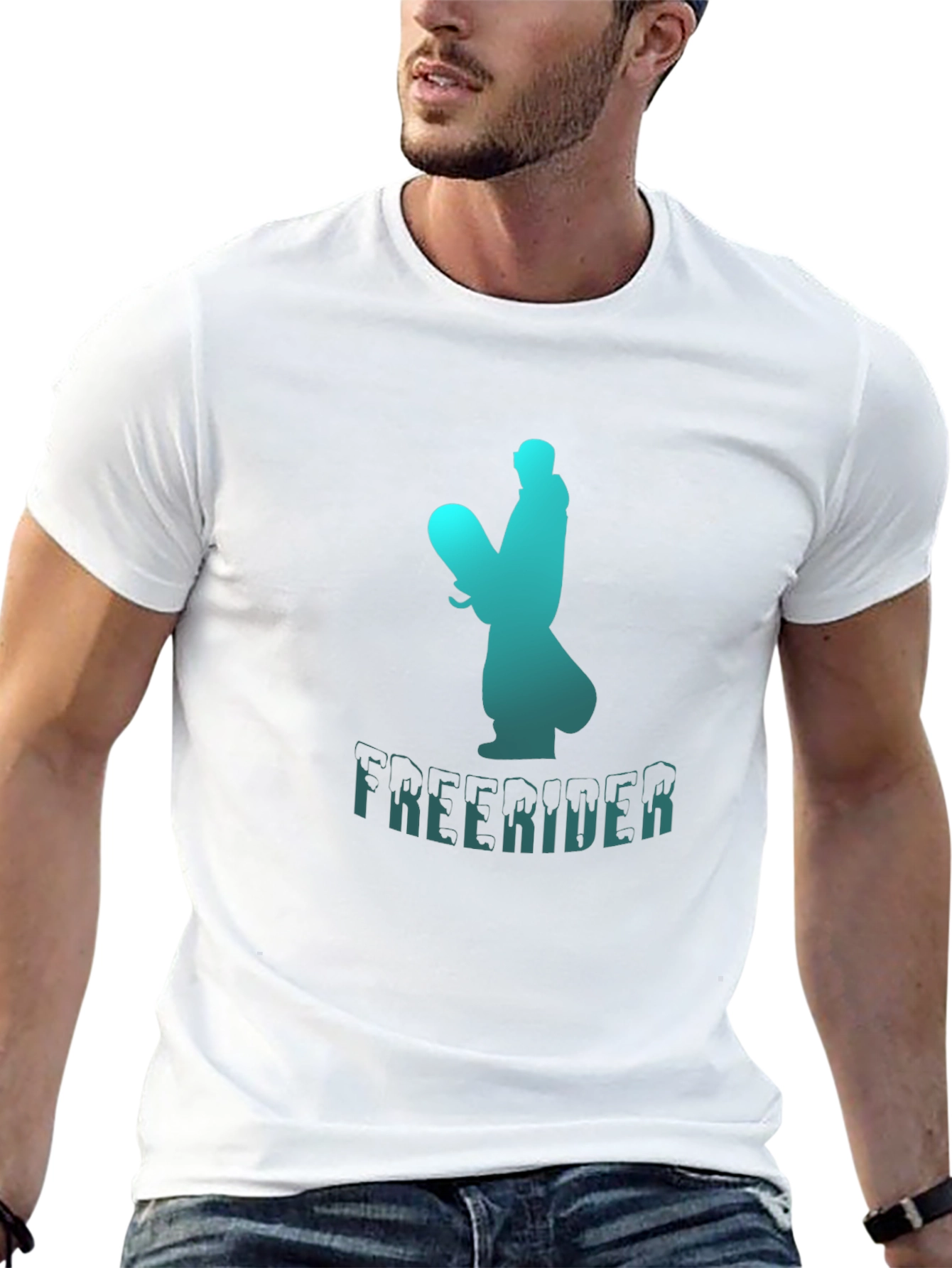 Freerider Graphic Tee - Black Cotton Blend