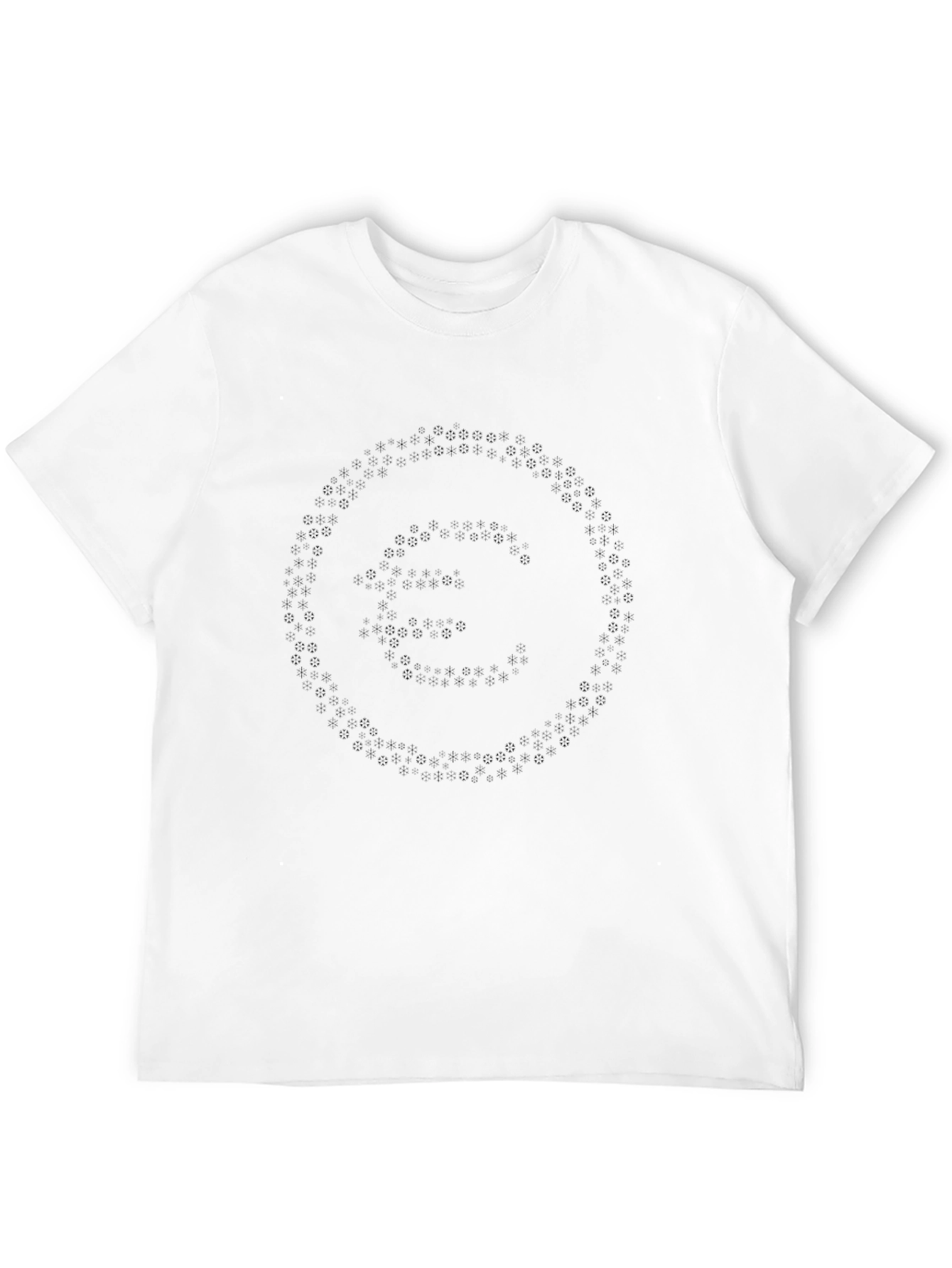 Mens Black Graphic Tee - Subtle Circle Design