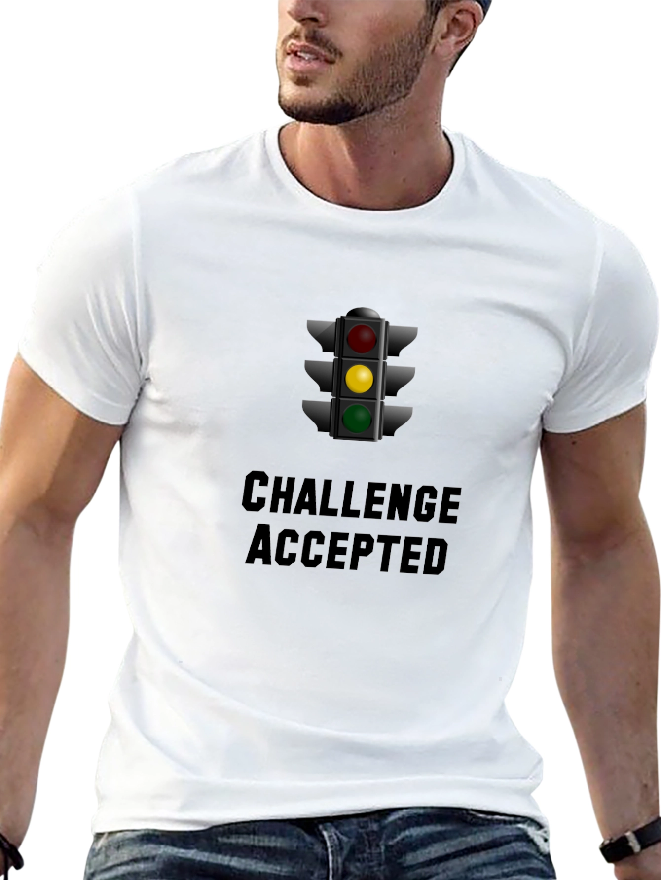 Challenge Accepted Traffic Light Graphic Tee