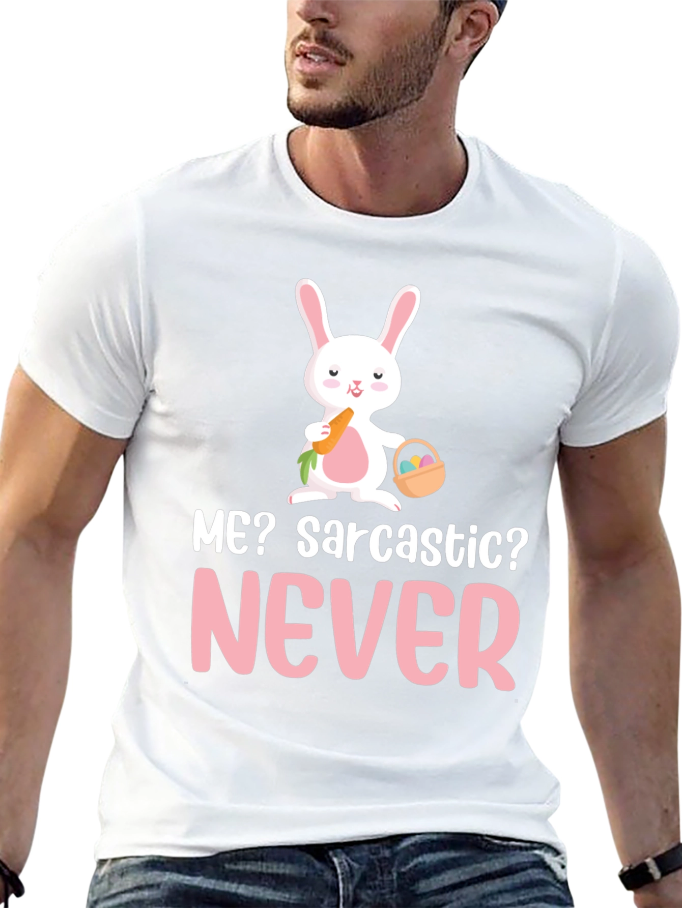 Sarcastic Bunny Graphic T-Shirt - Cute Easter Tee