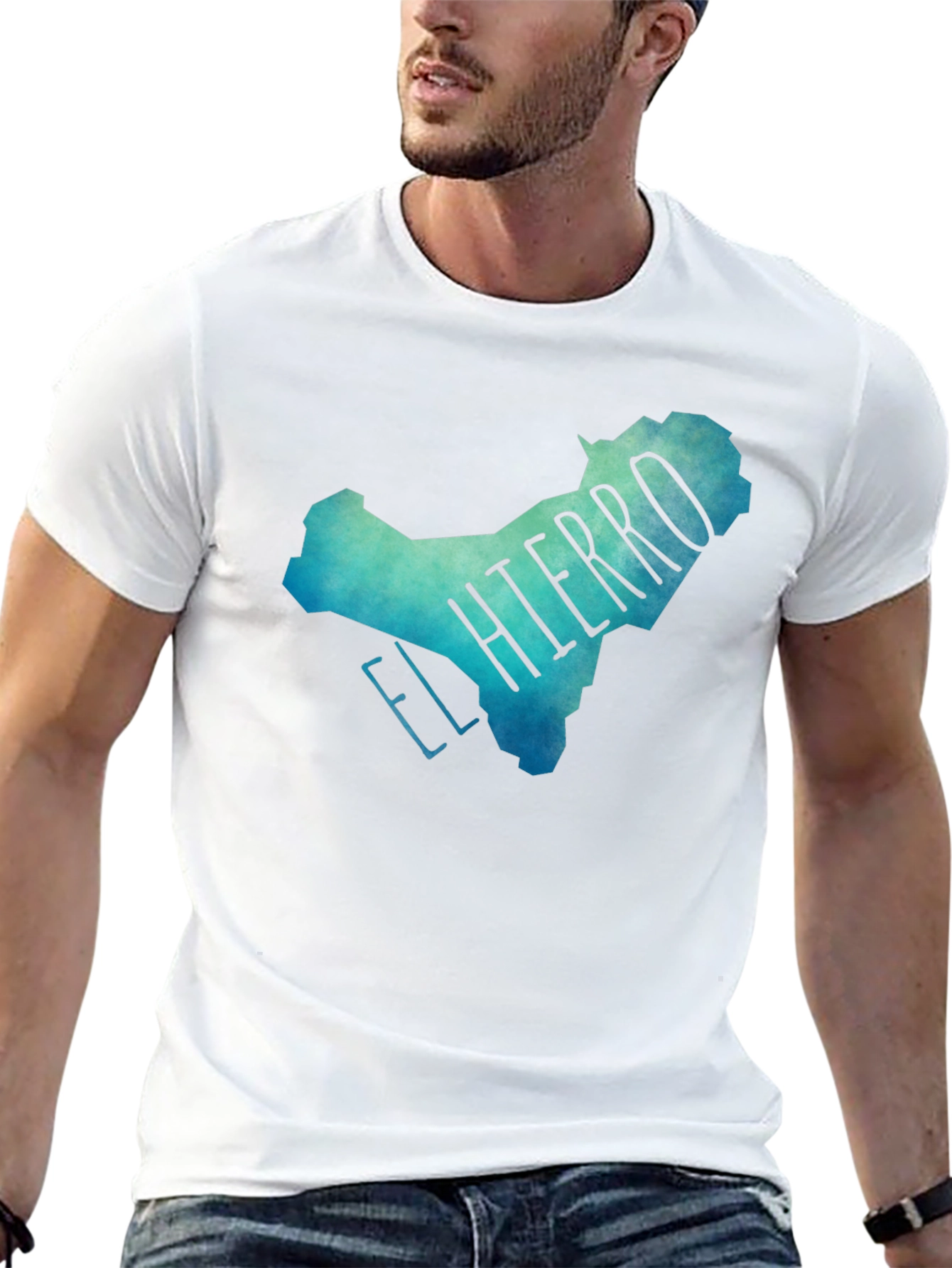 El Hierro Island Graphic Tee - Black Cotton T-Shirt
