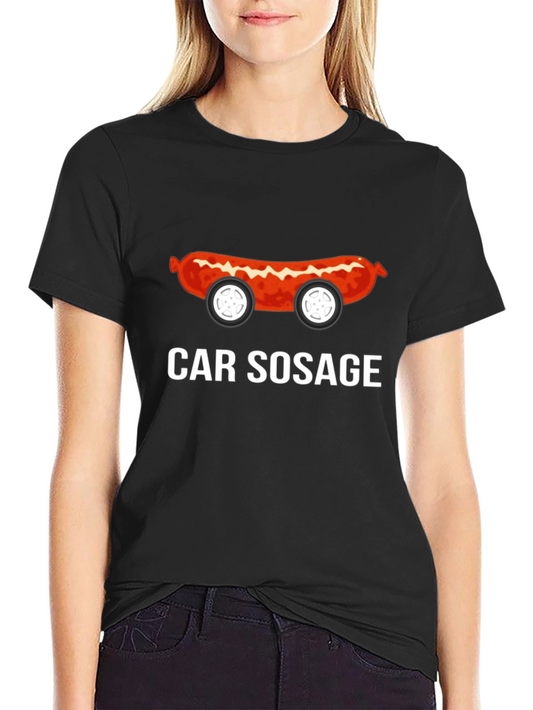 Funny Car Sosage Graphic T-Shirt